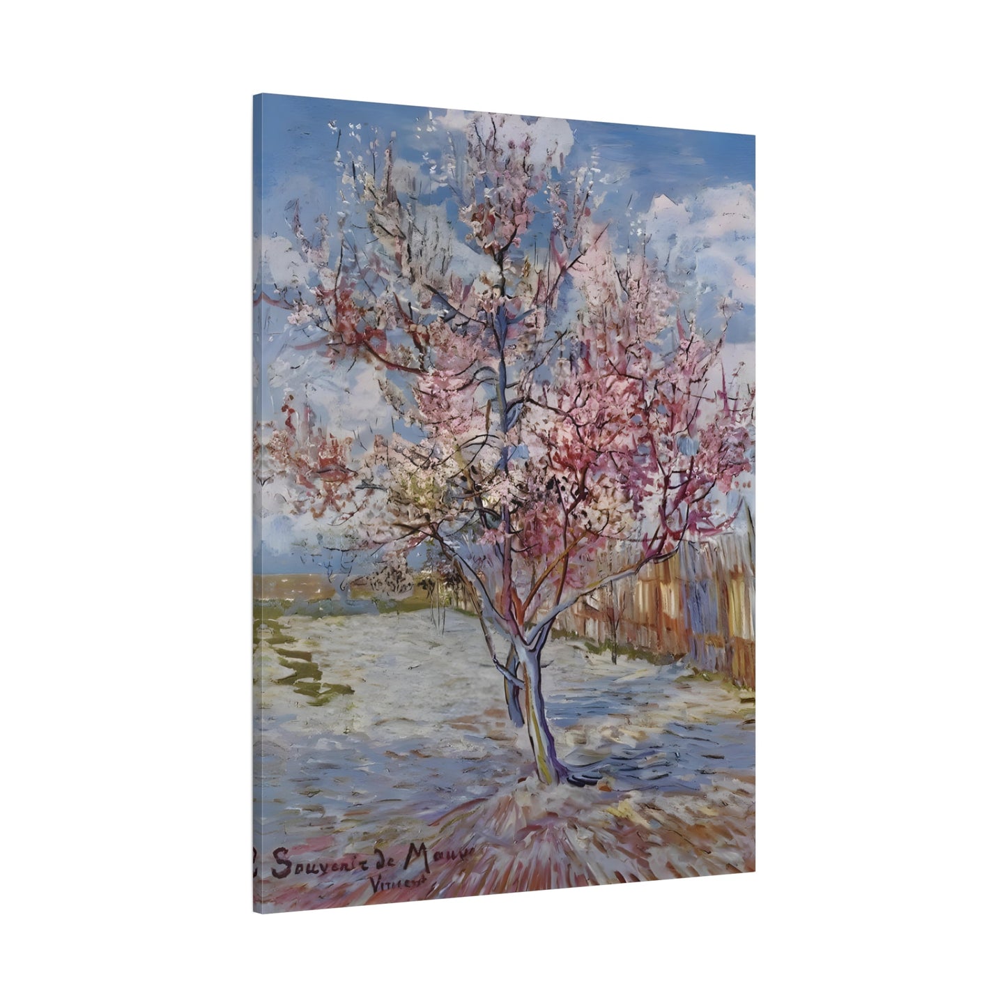 Pink Peach Tree Canvas van Gogh Wall Art Print Reproduction - YesArtYes
