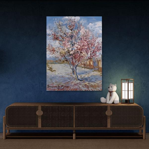Pink Peach Tree Canvas van Gogh Wall Art Print Reproduction - YesArtYes