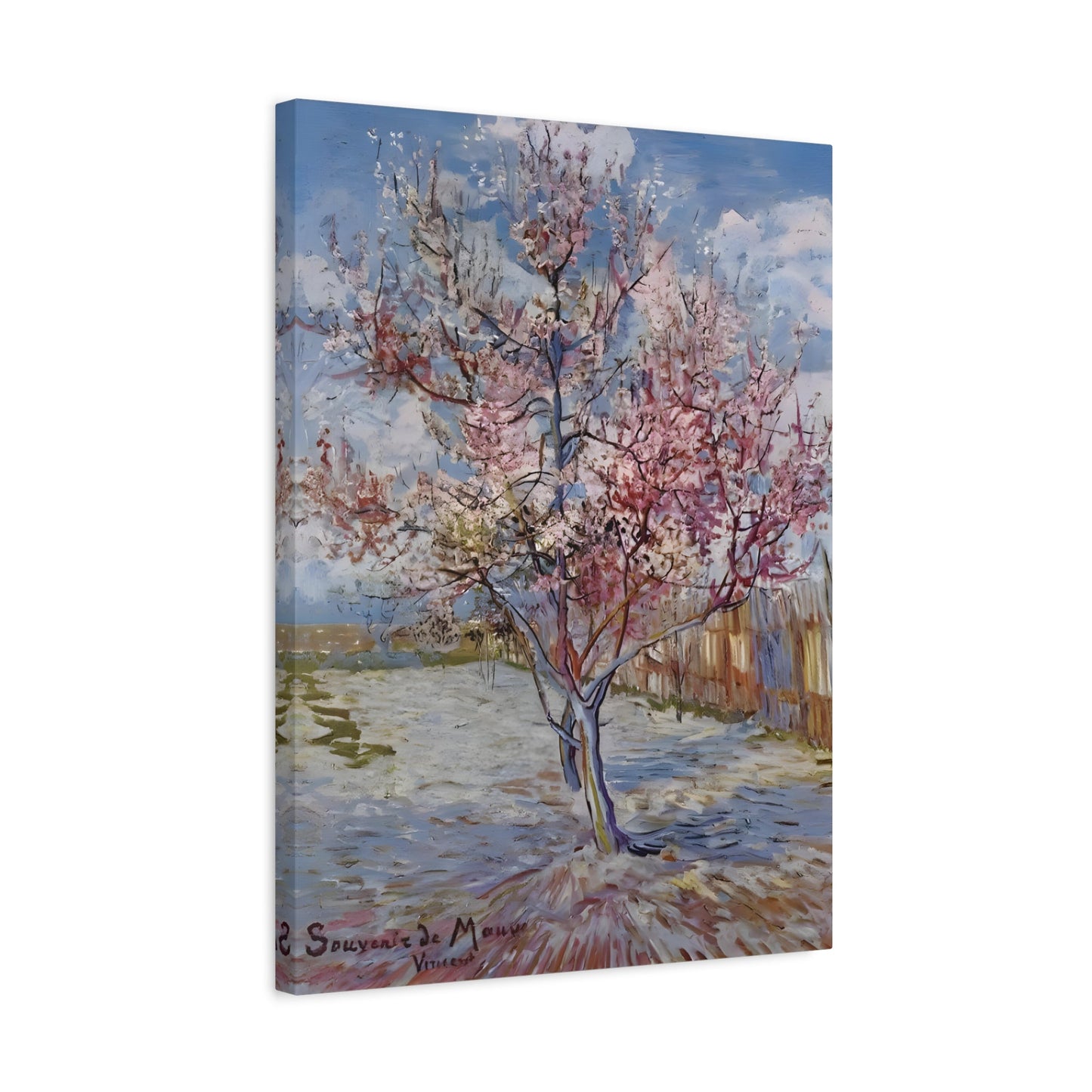 Pink Peach Tree Canvas van Gogh Wall Art Print Reproduction - YesArtYes