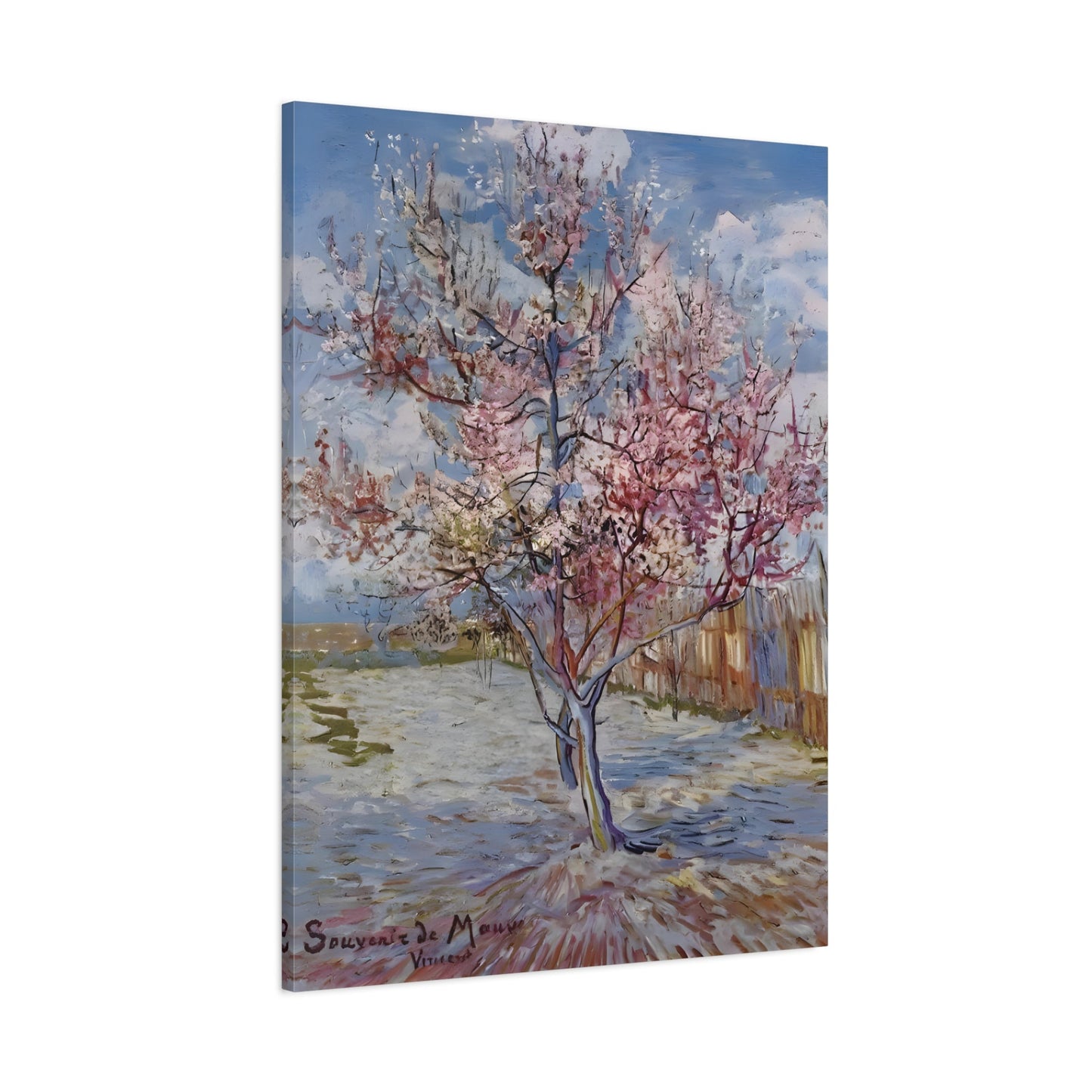 Pink Peach Tree Canvas van Gogh Wall Art Print Reproduction - YesArtYes