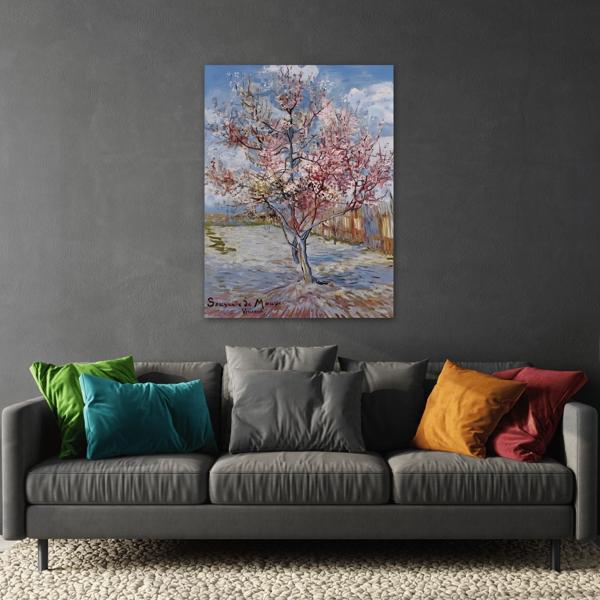 Pink Peach Tree Canvas van Gogh Wall Art Print Reproduction - YesArtYes