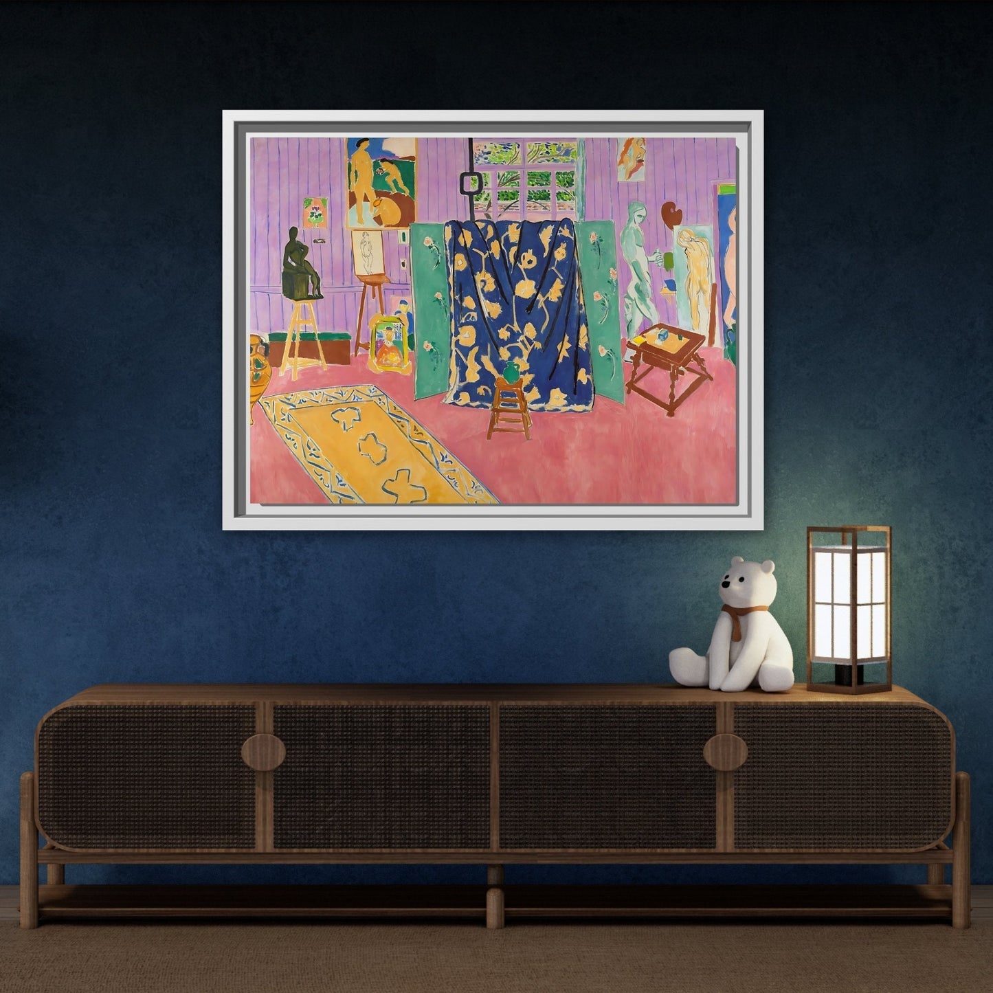 Pink Studio Fauvism Artwork Matisse Canvas Print - Framed Wall Art - YesArtYes