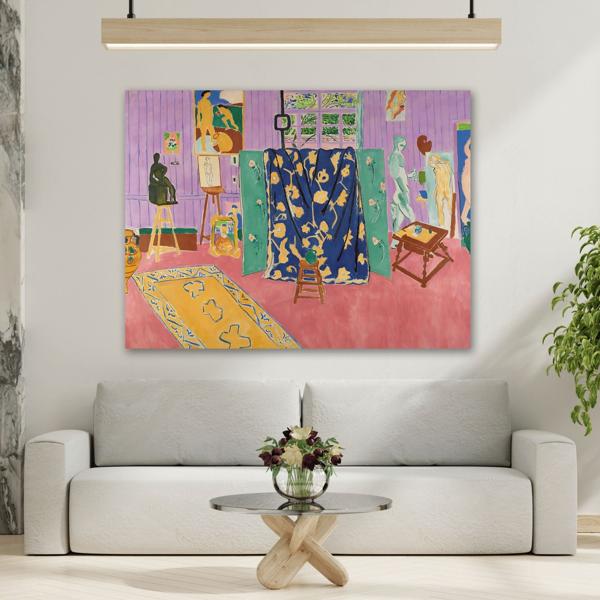 Pink Studio Fauvism Matisse Painting Canvas Wall Art Print - YesArtYes