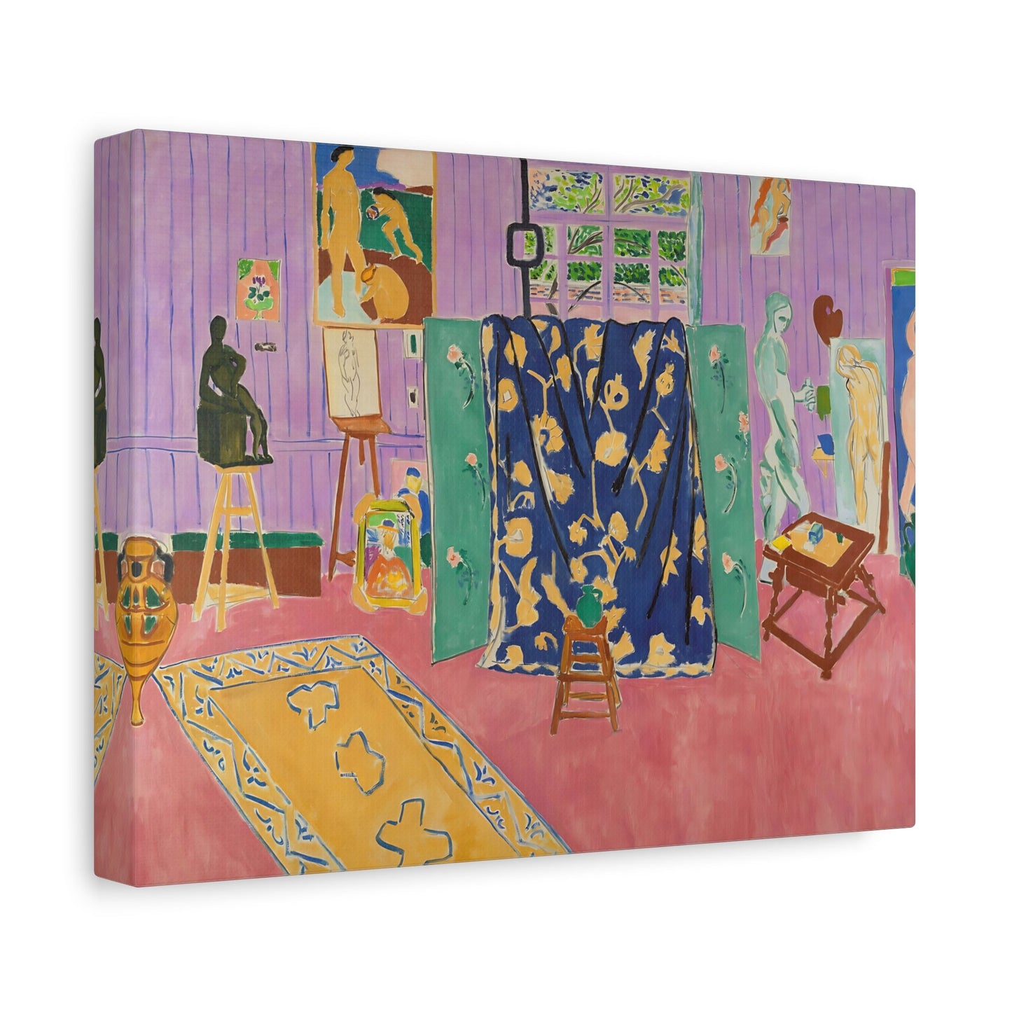 Pink Studio Fauvism Matisse Painting Canvas Wall Art Print - YesArtYes