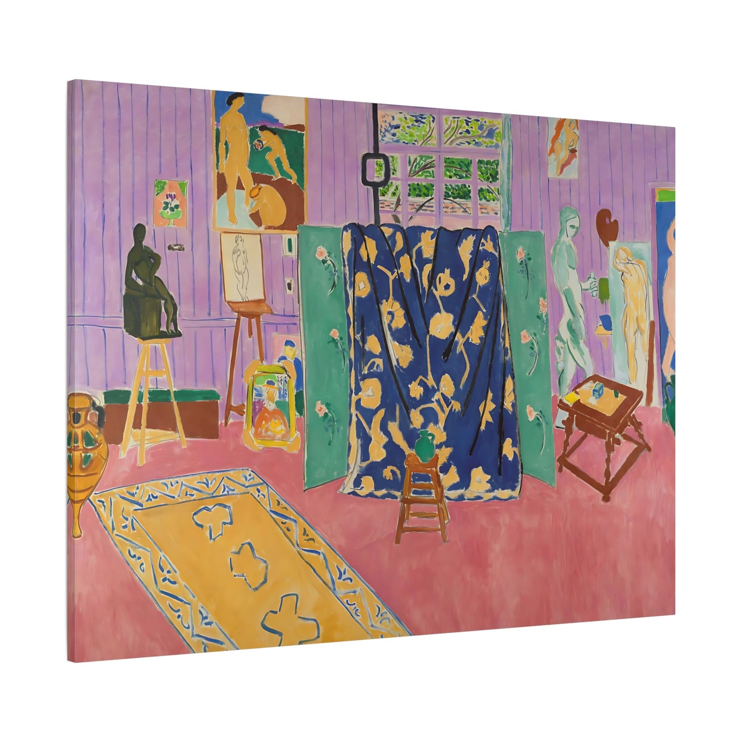 Pink Studio Fauvism Matisse Painting Canvas Wall Art Print - YesArtYes