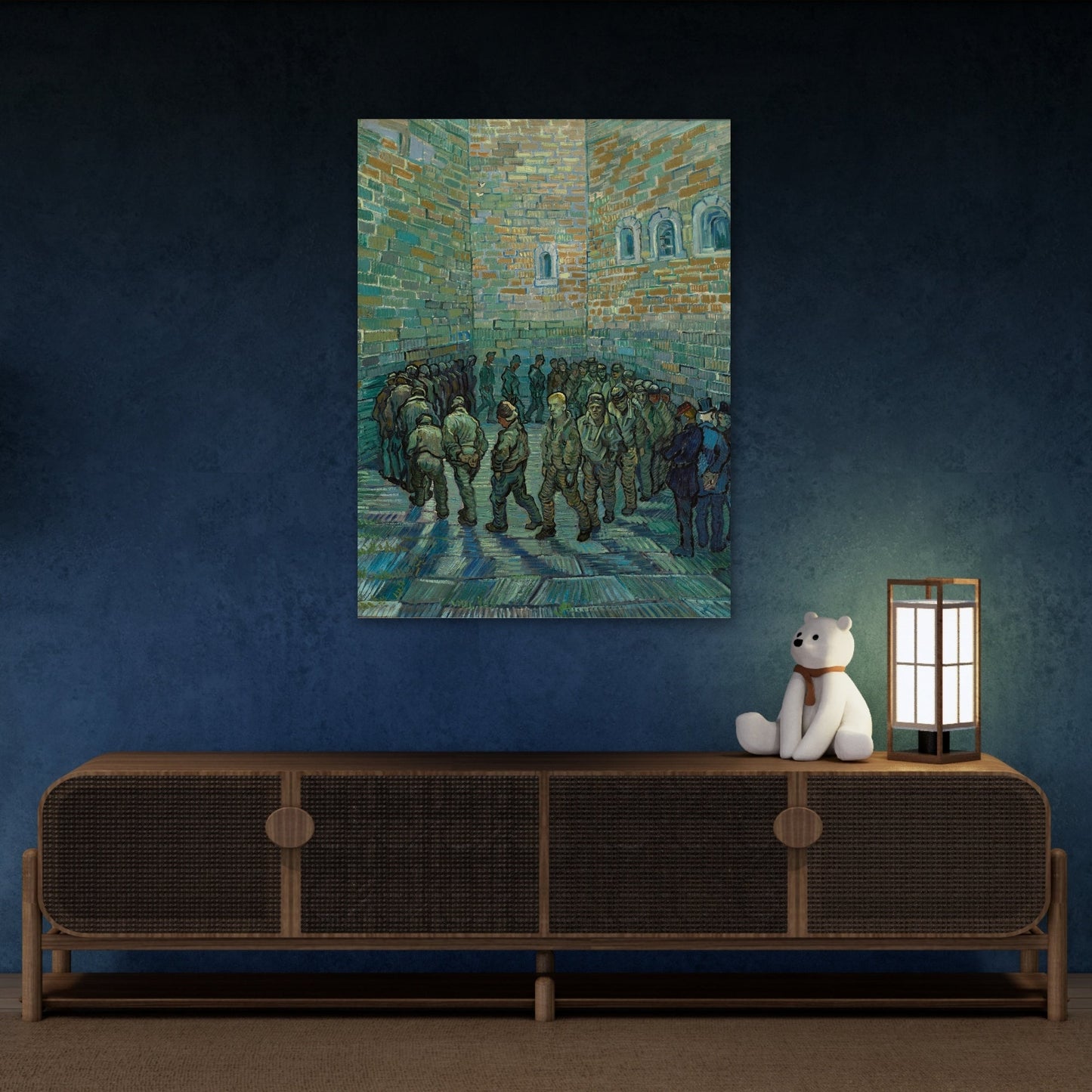 Prison Courtyard Canvas Van Gogh Wall Art Print Reproduction - YesArtYes