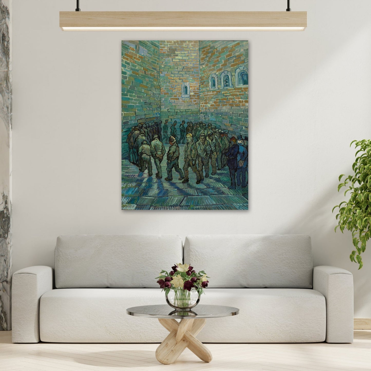 Prison Courtyard Canvas Van Gogh Wall Art Print Reproduction - YesArtYes