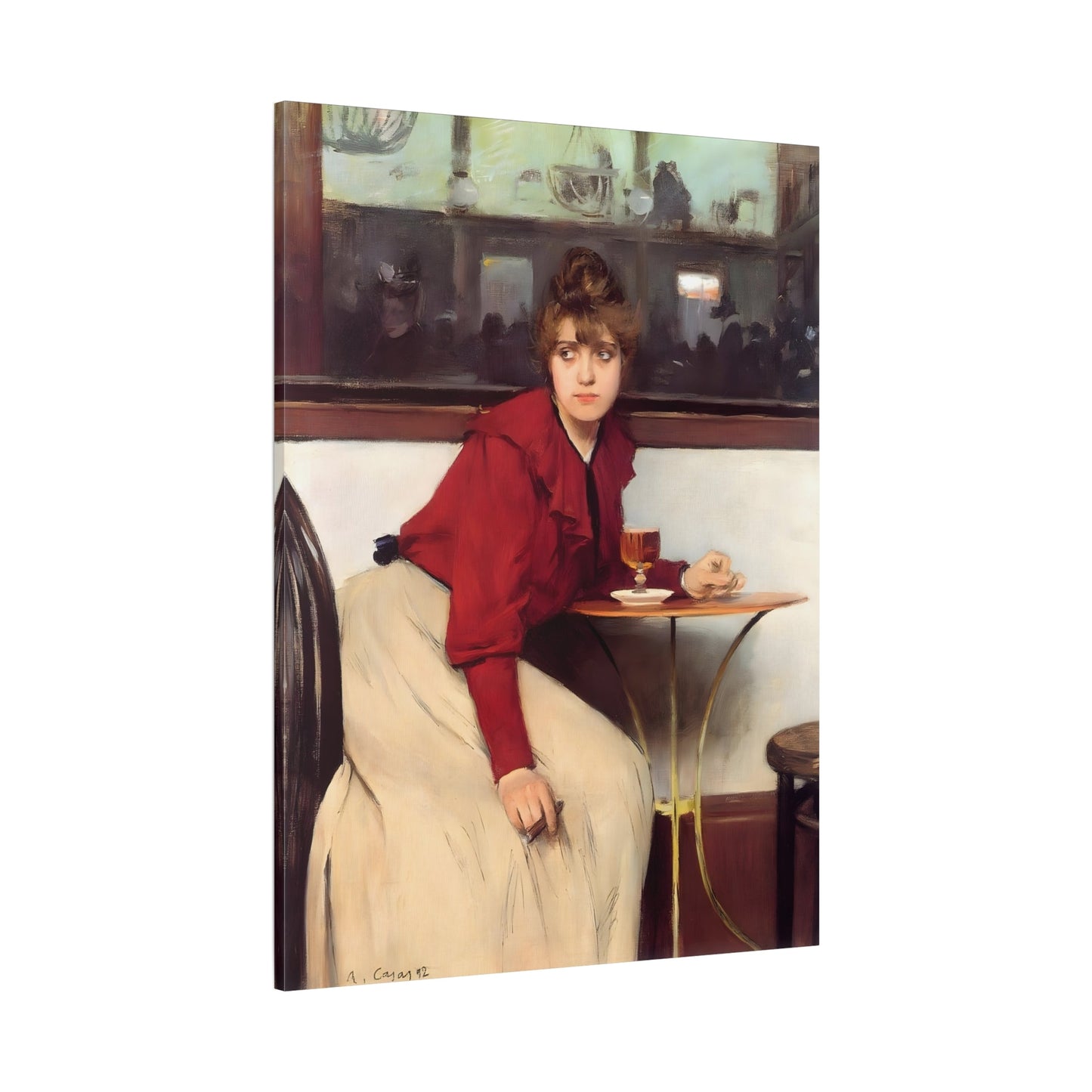 Ramon Casas La Madeleine Canvas Wall Art Print Reproduction - YesArtYes