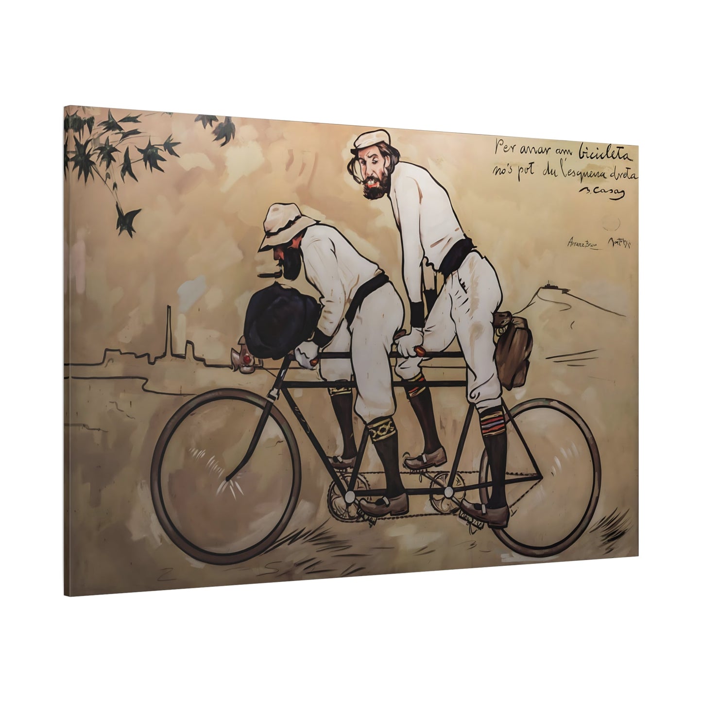 Ramon Casas Spain Canvas Print - Pere Romeu Tandem Wall Art - YesArtYes