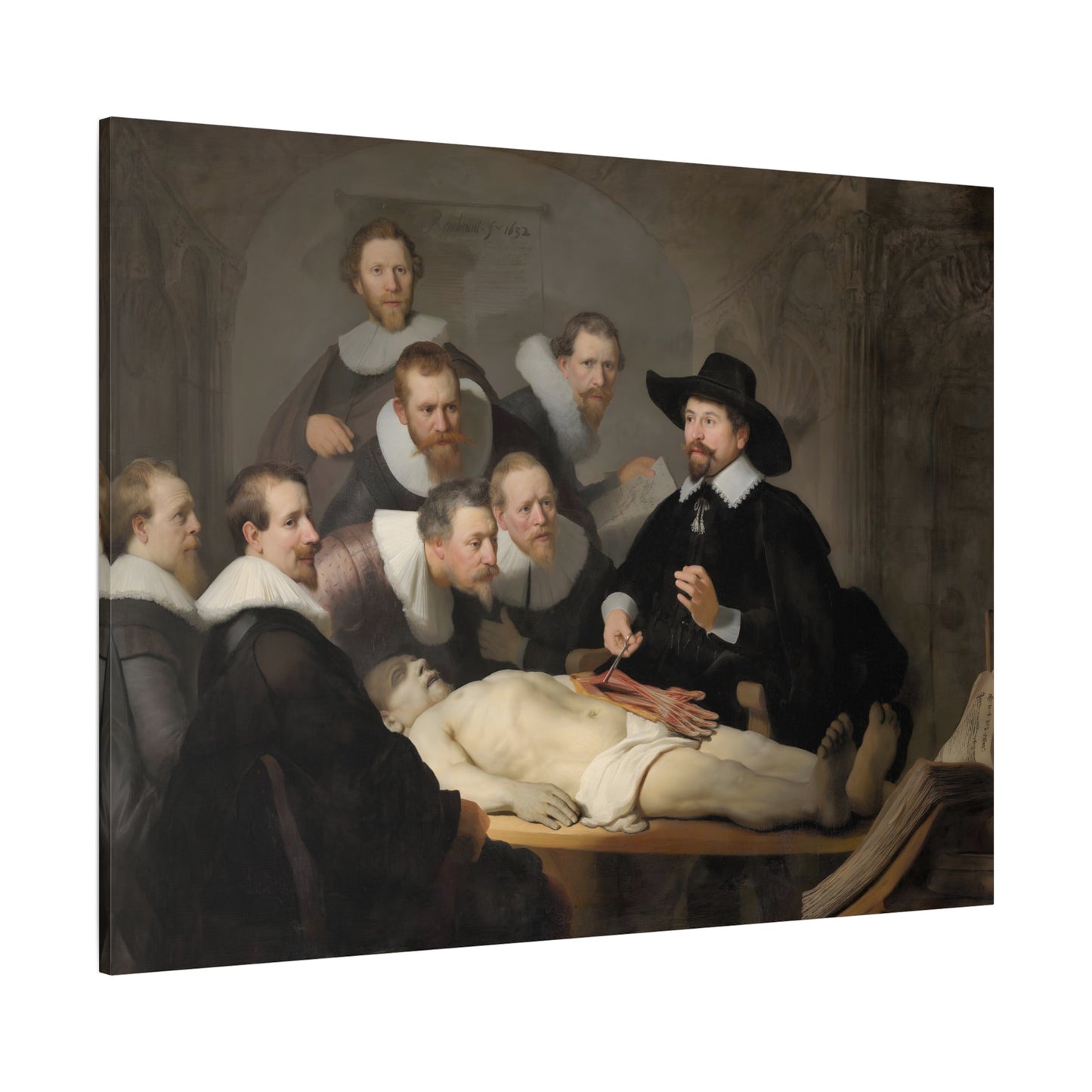 Rembrandt Anatomy Lesson Canvas Wall Art Print Reproduction - YesArtYes
