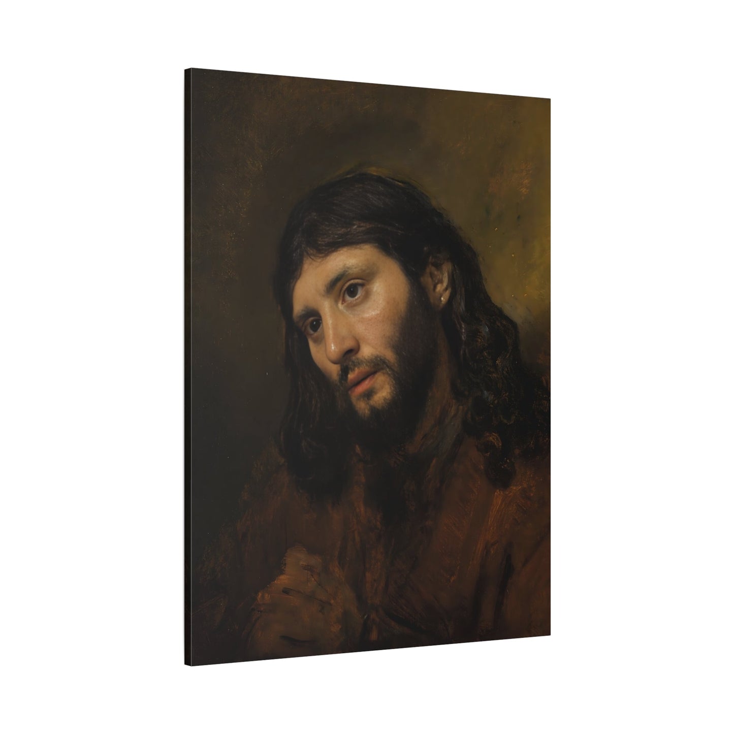 Rembrandt Canvas Print - Study of the Head and Clasped Hands Wall Art - YesArtYes