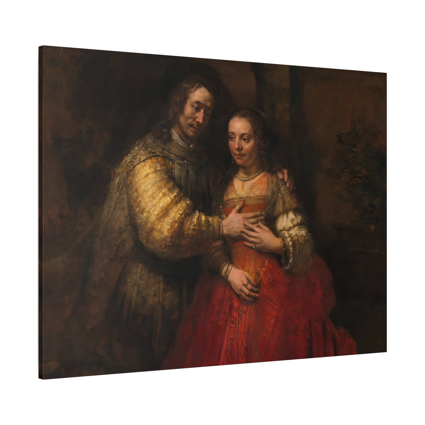 Rembrandt Jewish Bride Canvas Wall Art Print Reproduction - YesArtYes