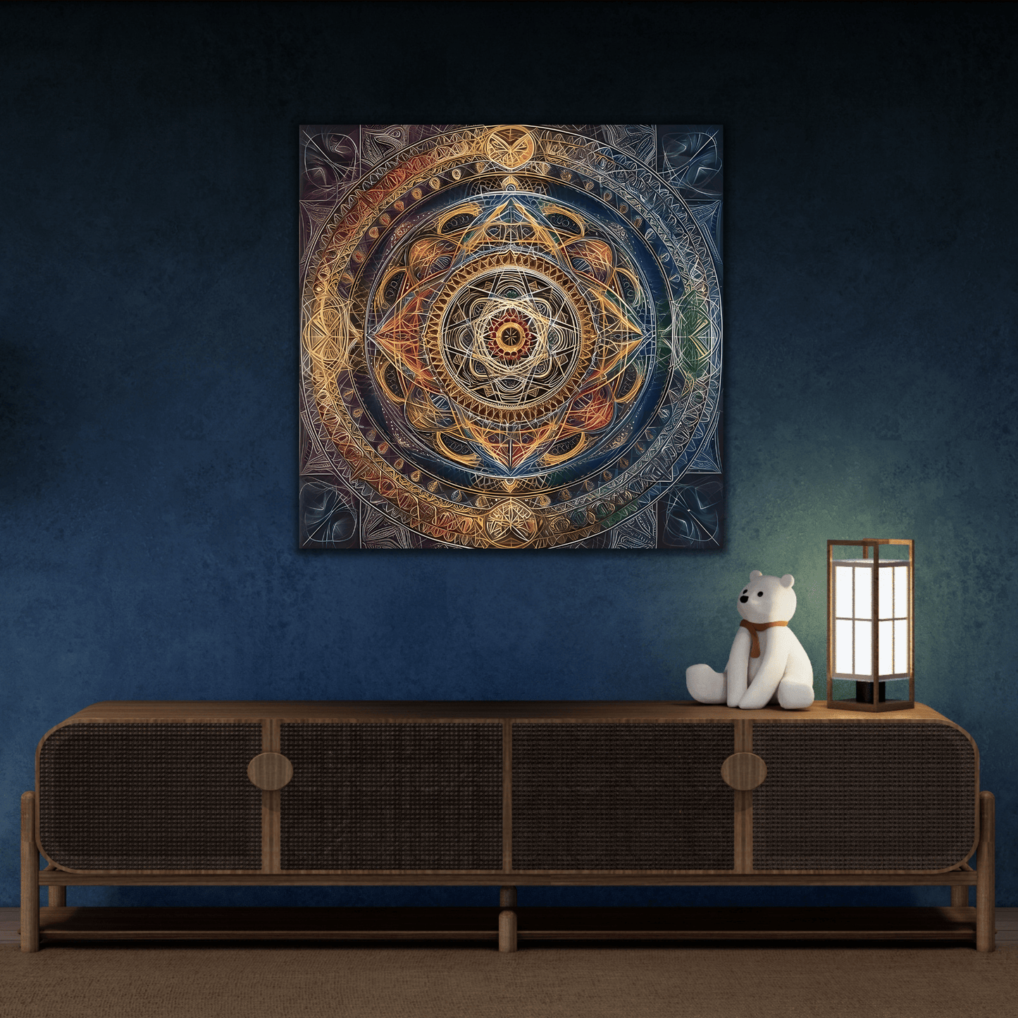 Sacred Geometry Wall Art Canvas Print Ancient Wisdom Seed of Life - YesArtYes