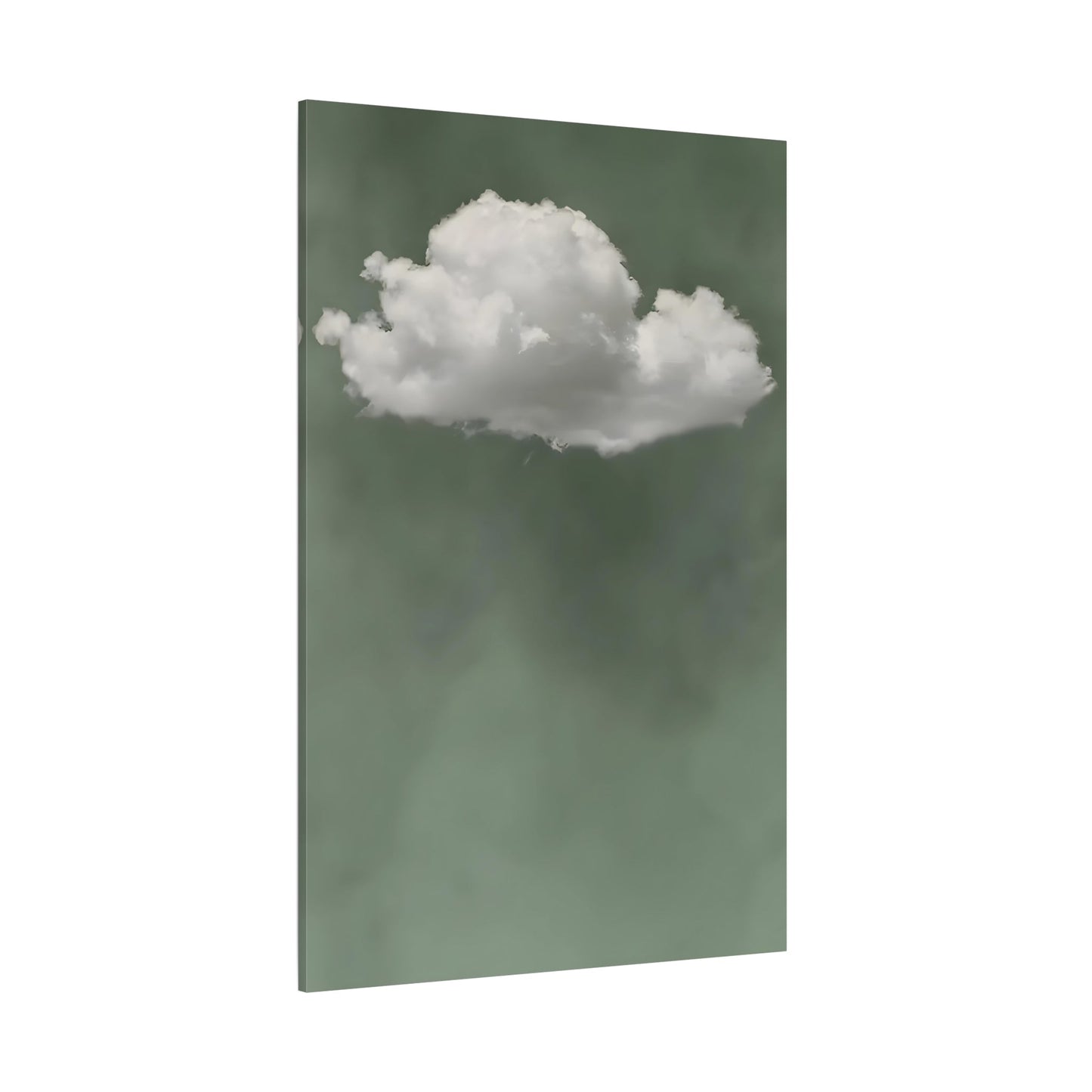 Sage Green Cloud Canvas Wall Art Minimalist Print - YesArtYes
