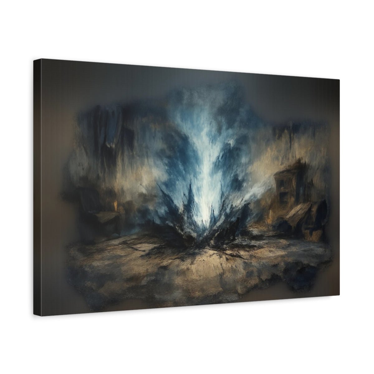 Science Fiction Blue Energy Burst - Canvas Wall Art Print - YesArtYes