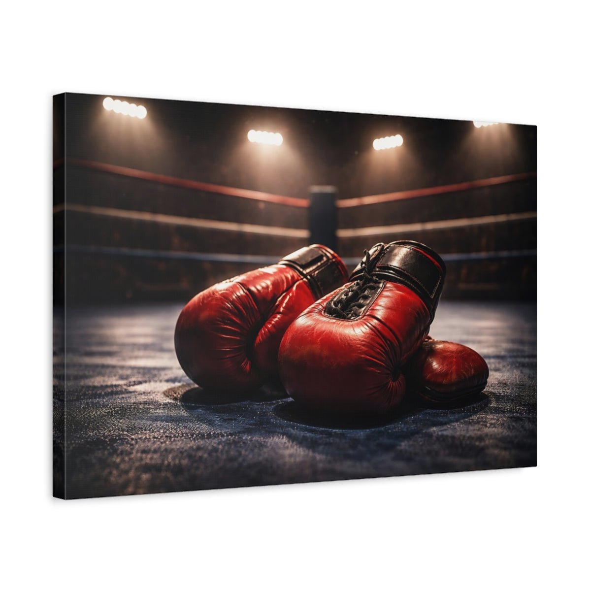 Sports Boxing Gloves Red - Canvas Wall Art Print - YesArtYes