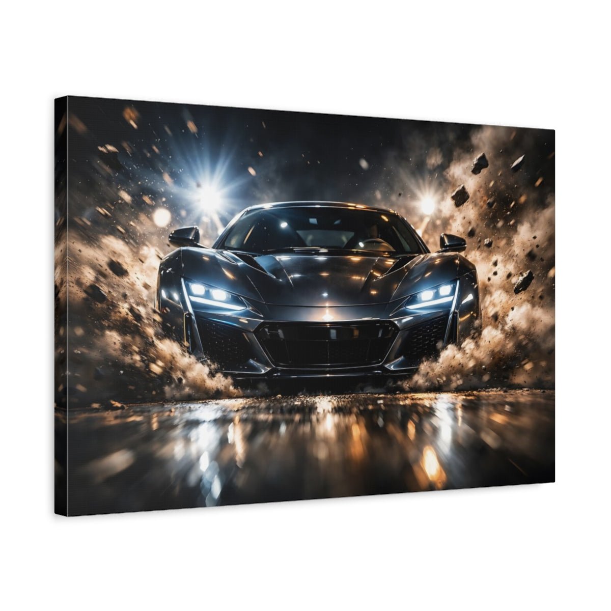 Sports Car Dynamic Art - Canvas Wall Art Print - YesArtYes