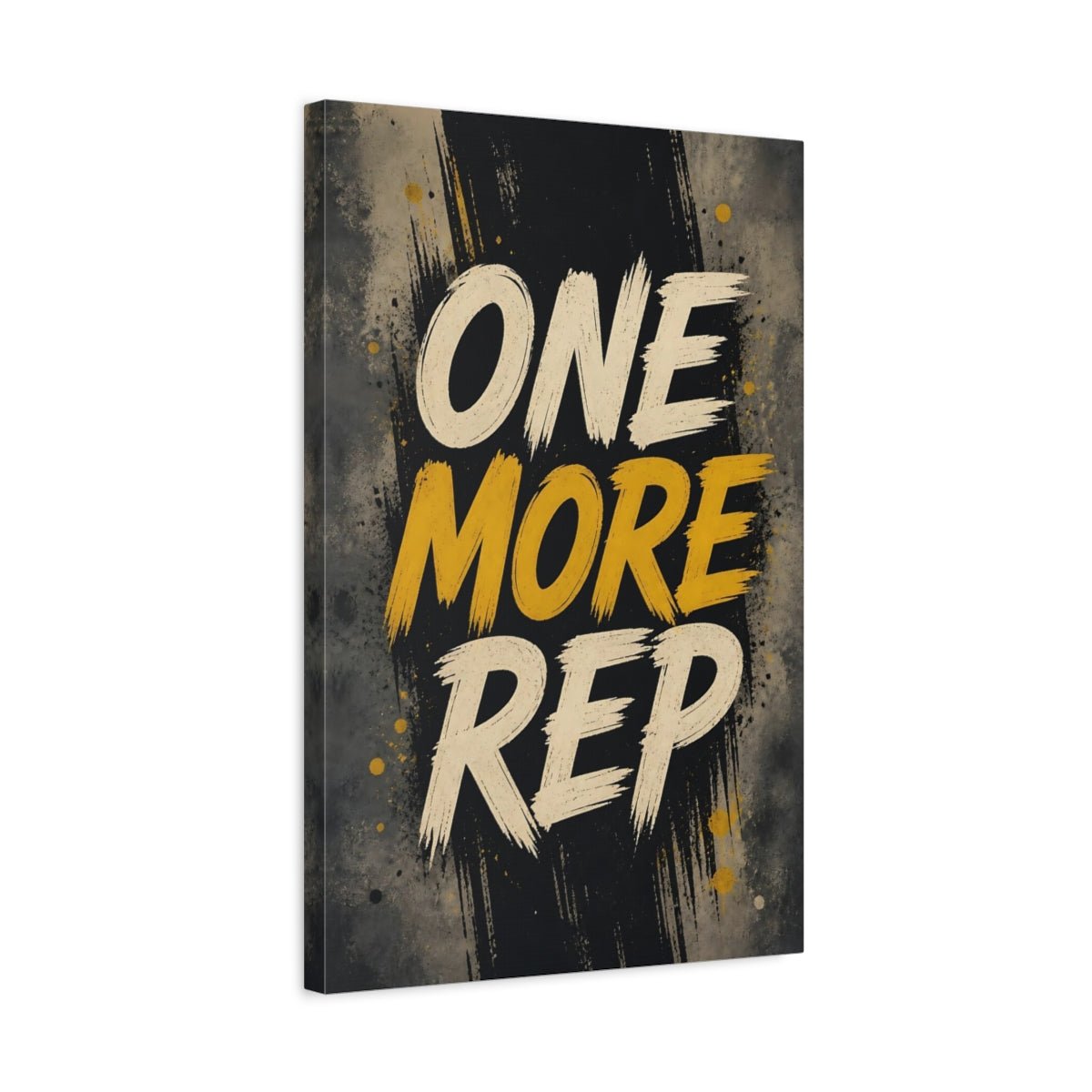 Sports Motivational Text Black Yellow Canvas Wall Art Print – Gym Decor, Feature - YesArtYes