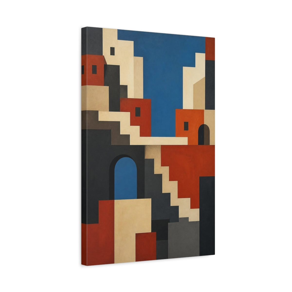 Side Mockup 3. Stacked Urban Facades shown as canvas print