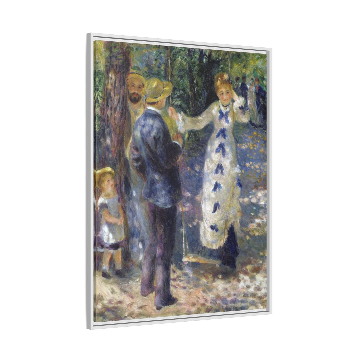 Swing Canvas Wall Art Prints - Vintage Renoir Reproduction in Exclusive Frame - YesArtYes