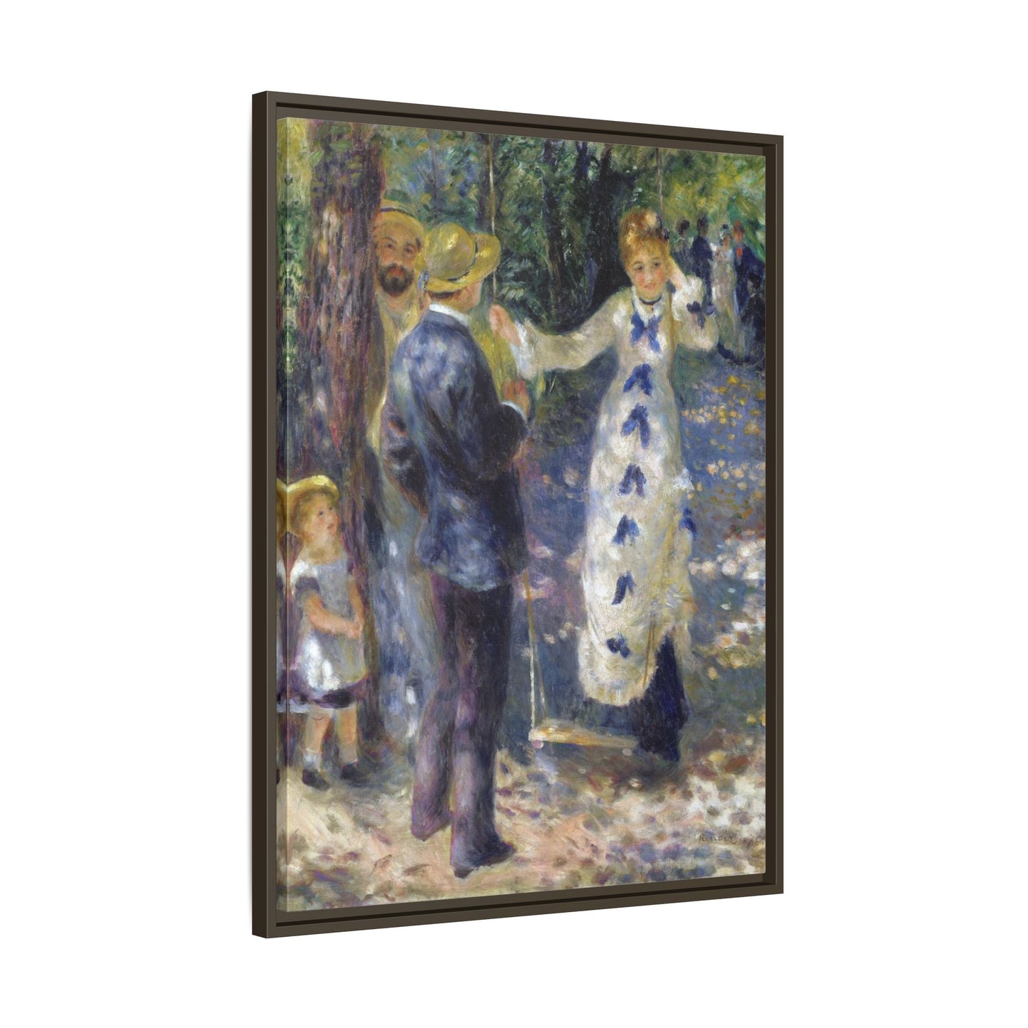 Swing Canvas Wall Art Prints - Vintage Renoir Reproduction in Exclusive Frame - YesArtYes