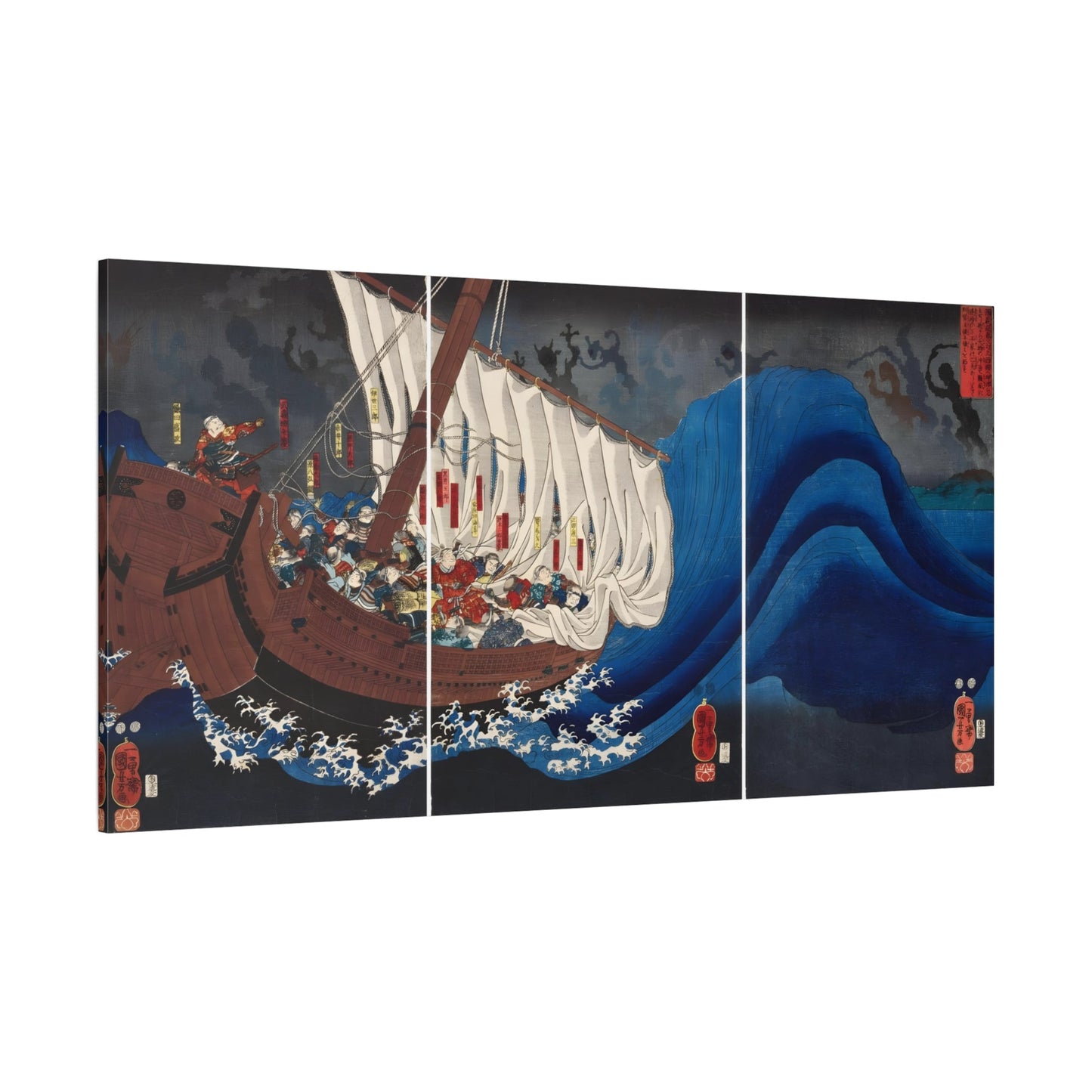 Utagawa Kuniyoshi Taira Ghosts Canvas Prints - Traditional Japanese Wall Art - YesArtYes