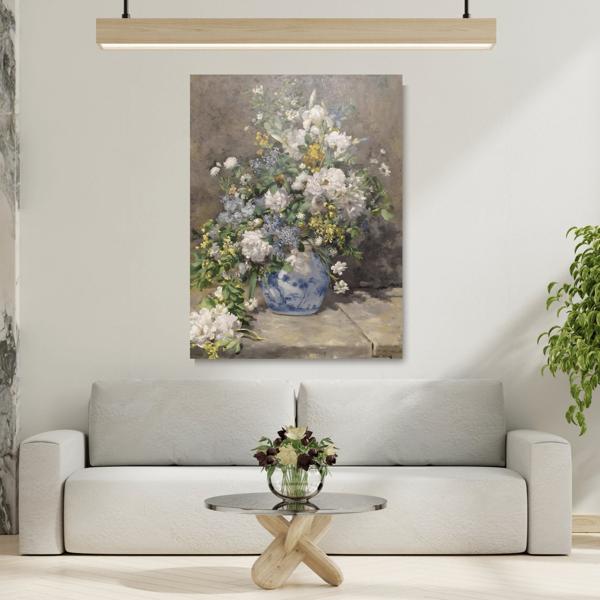 Vintage Floral Canvas Spring Bouquet Renoir Print Home Decor - YesArtYes