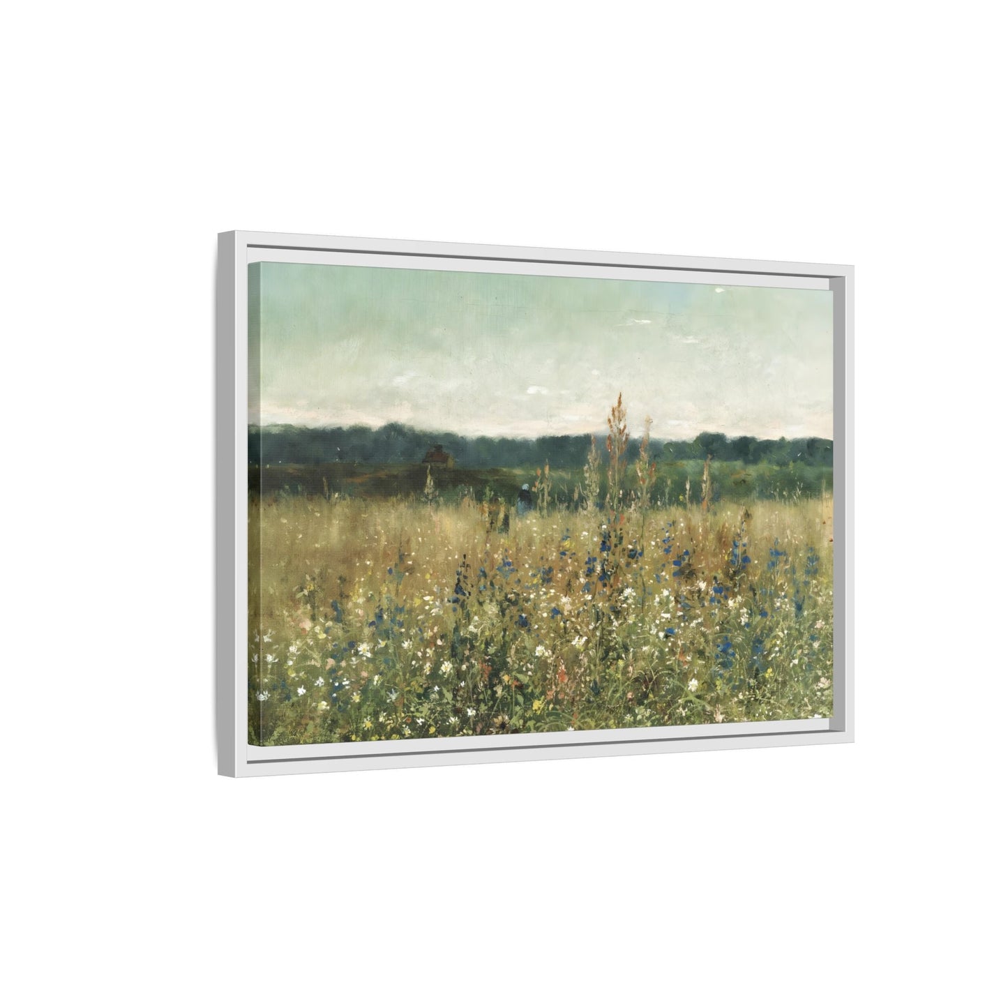 Vintage Flowers Canvas Wall Art Print - Large Wild Field Flowers - YesArtYes