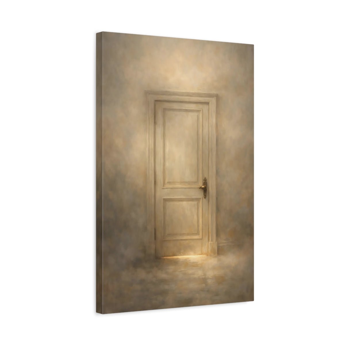 Vintage Wooden Door Beige - Canvas Wall Art Print - YesArtYes