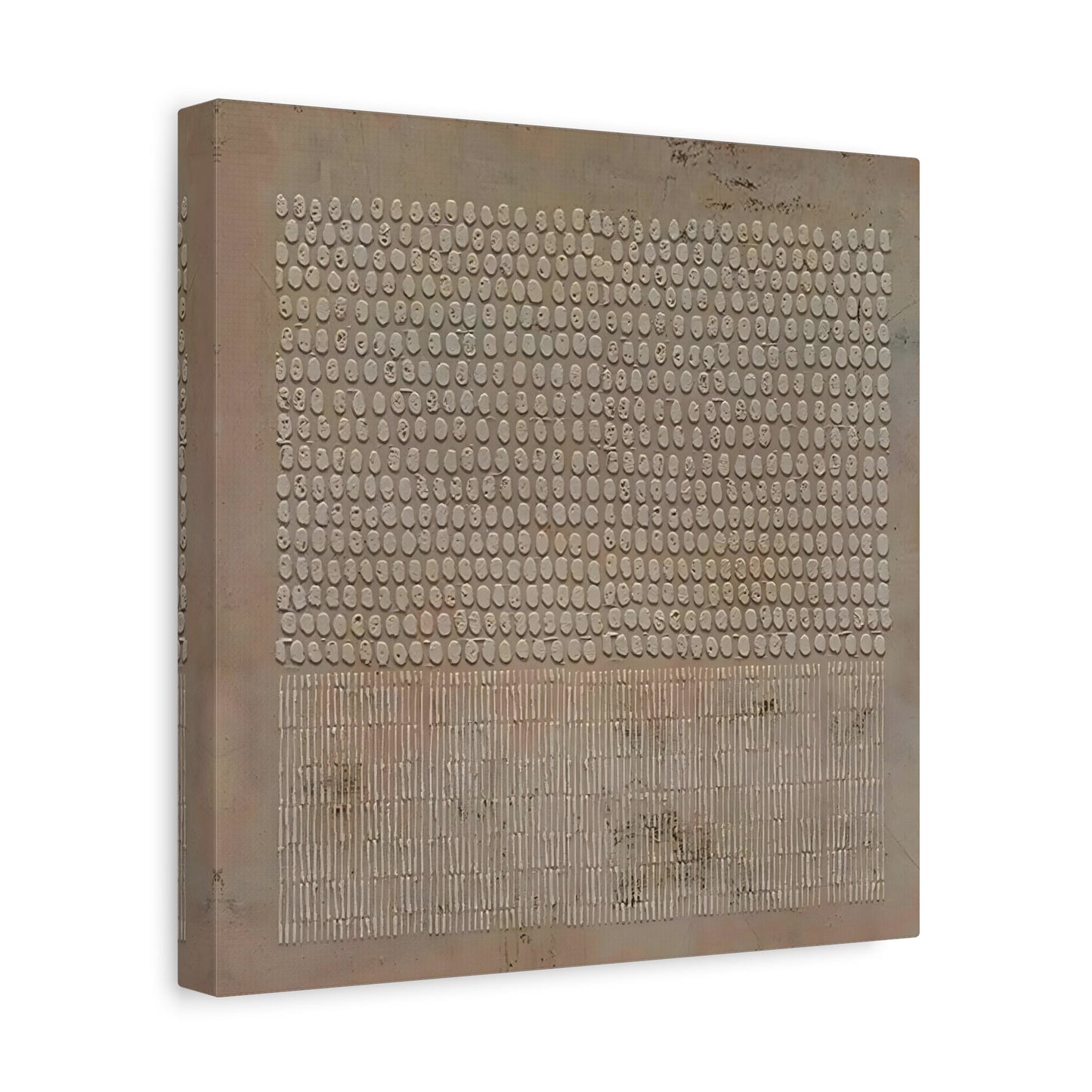 Wabi - Sabi Minimalist Brown Canvas Print - Abstract Brown Bohemian Wall Art - YesArtYes