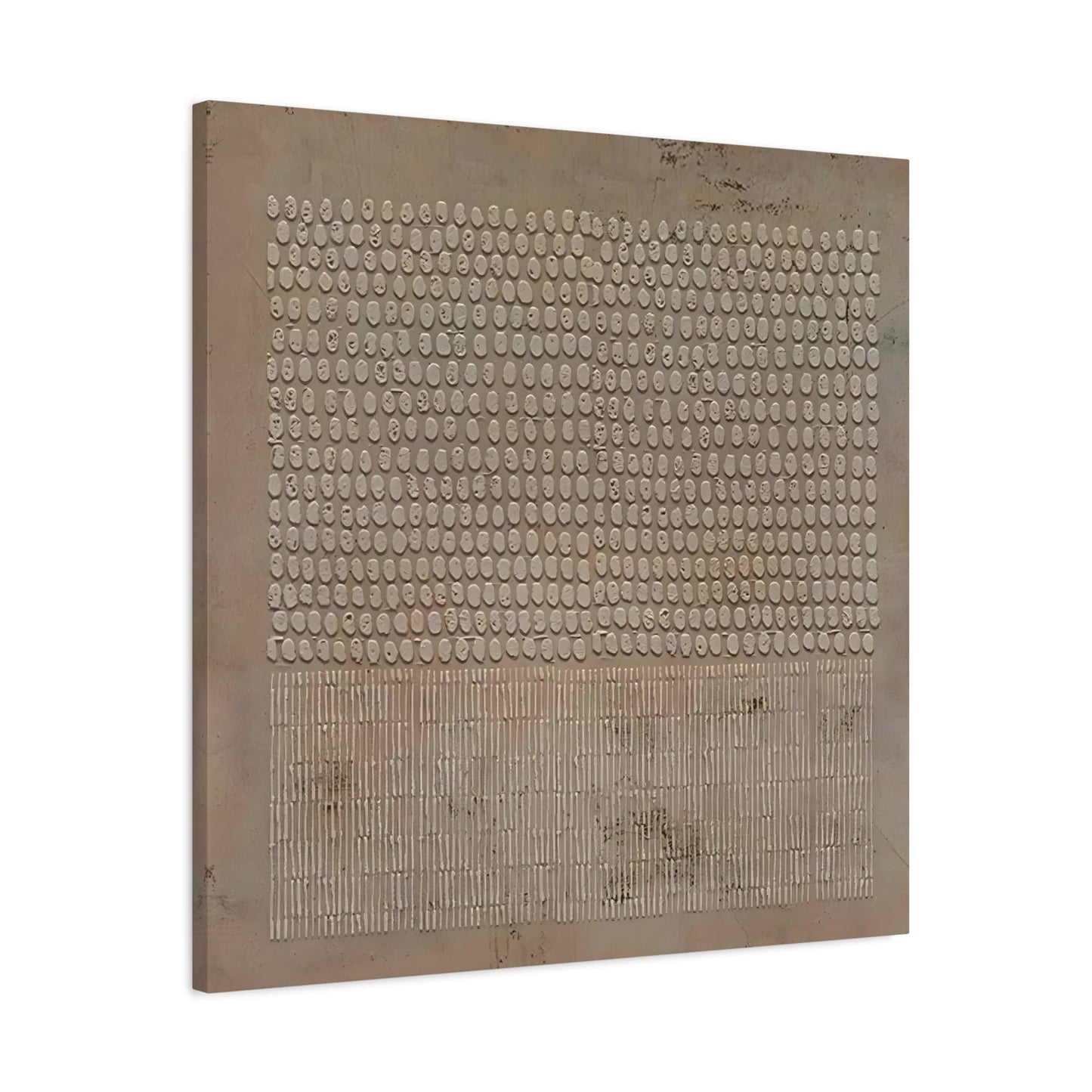 Wabi - Sabi Minimalist Brown Canvas Print - Abstract Brown Bohemian Wall Art - YesArtYes