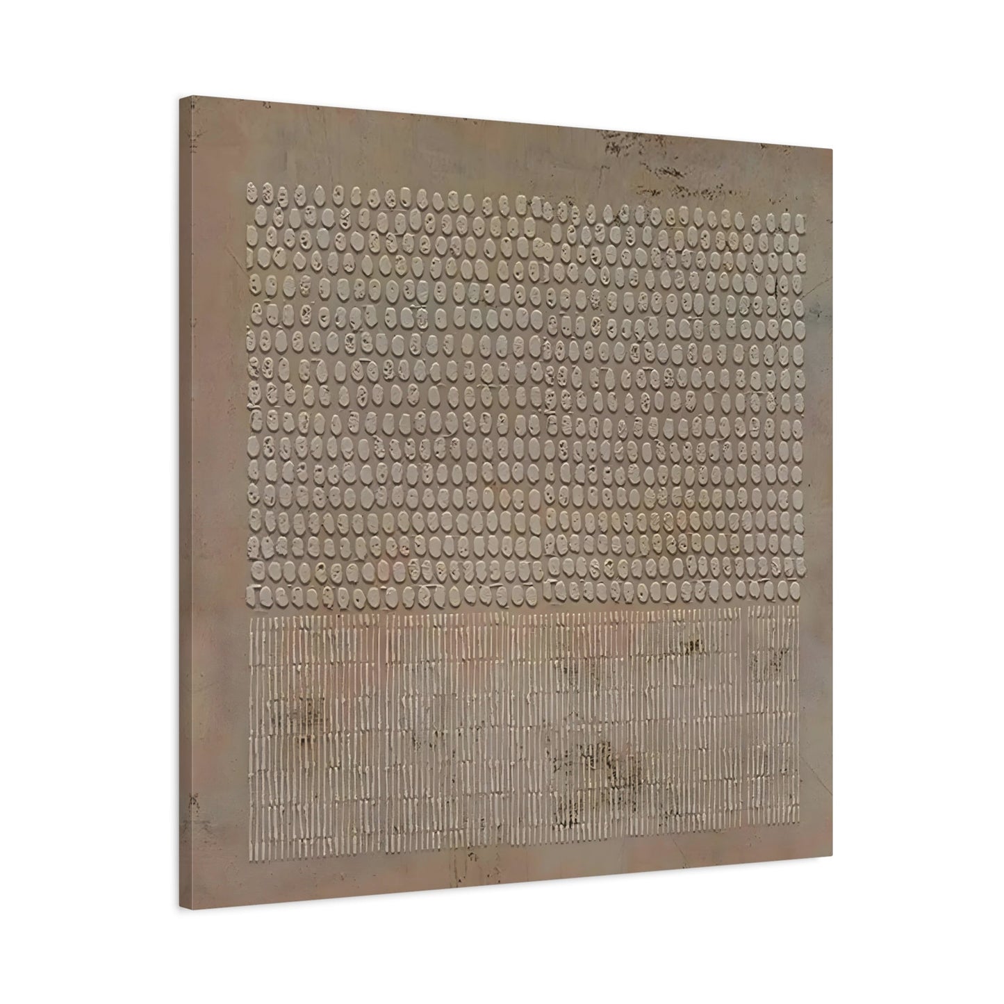 Wabi - Sabi Minimalist Brown Canvas Print - Abstract Brown Bohemian Wall Art - YesArtYes