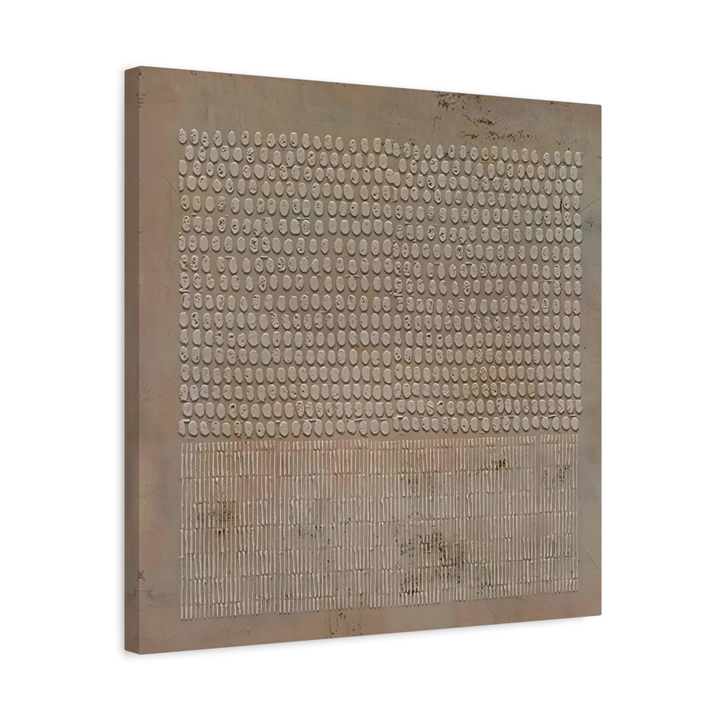 Wabi - Sabi Minimalist Brown Canvas Print - Abstract Brown Bohemian Wall Art - YesArtYes