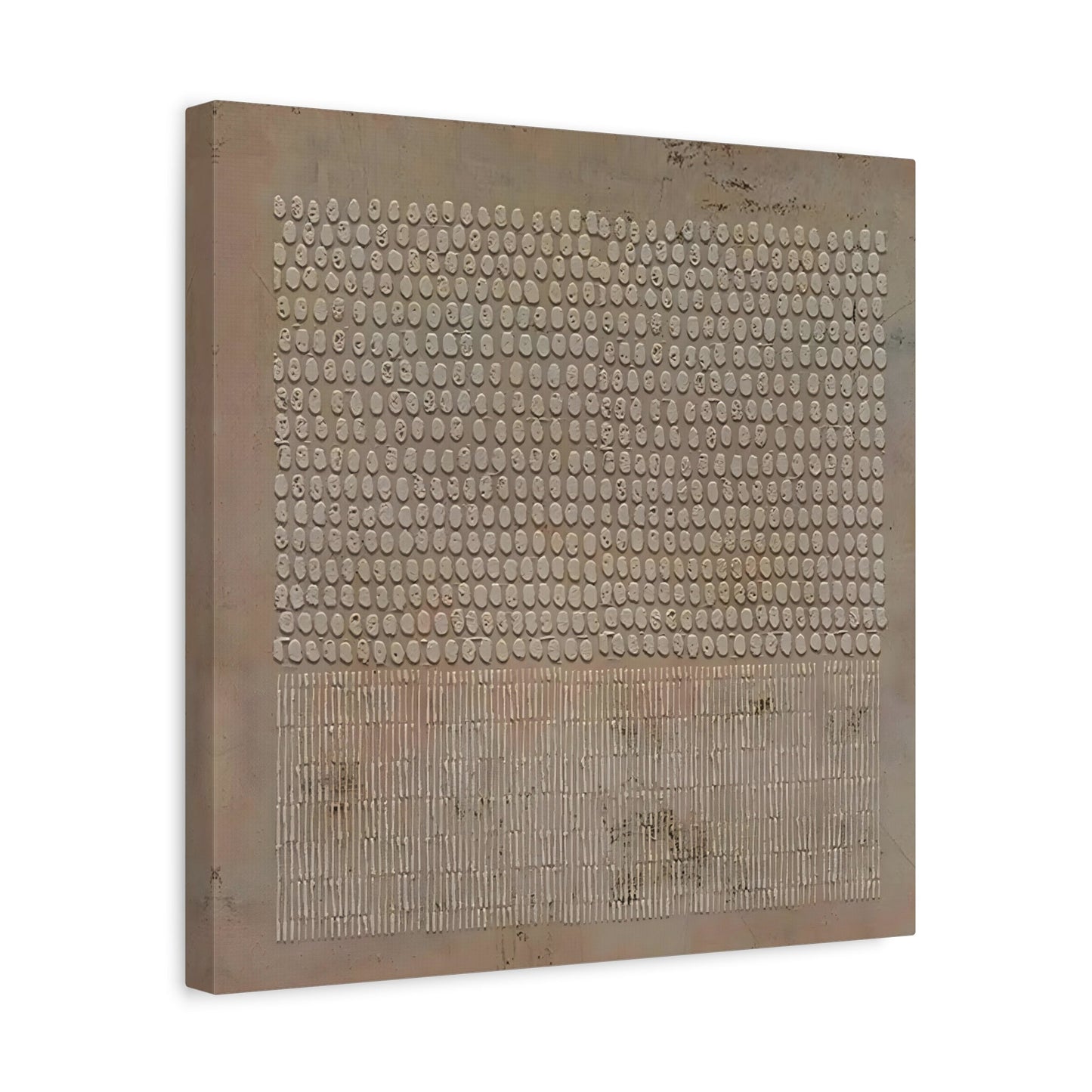 Wabi - Sabi Minimalist Brown Canvas Print - Abstract Brown Bohemian Wall Art - YesArtYes