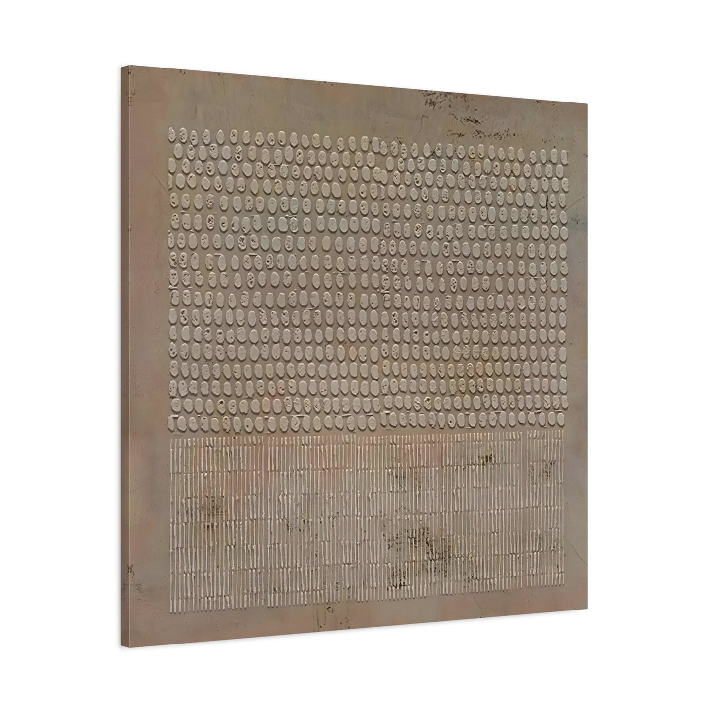 Wabi - Sabi Minimalist Brown Canvas Print - Abstract Brown Bohemian Wall Art - YesArtYes