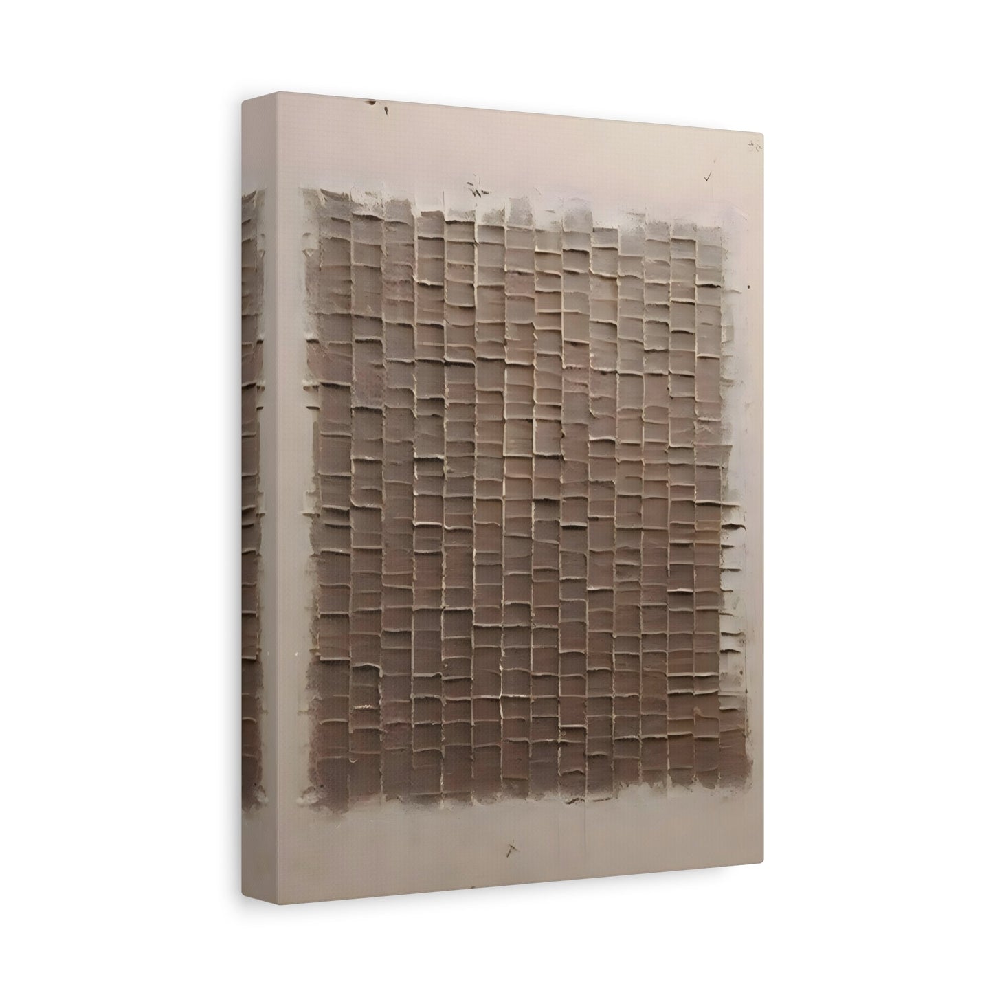 Wabi - Sabi Minimalist Canvas Print - Brown abstract 3d texture Earth Tone Wall Art - YesArtYes