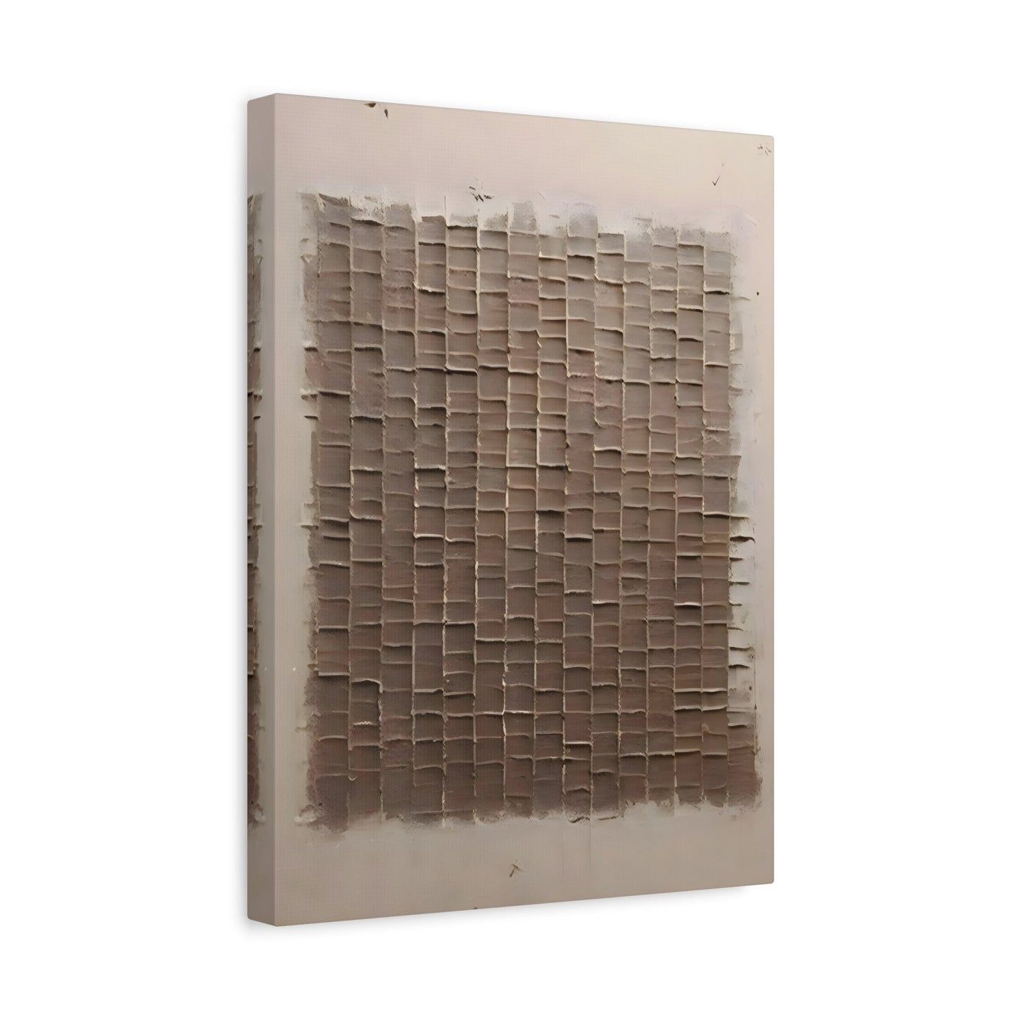Wabi - Sabi Minimalist Canvas Print - Brown abstract 3d texture Earth Tone Wall Art - YesArtYes