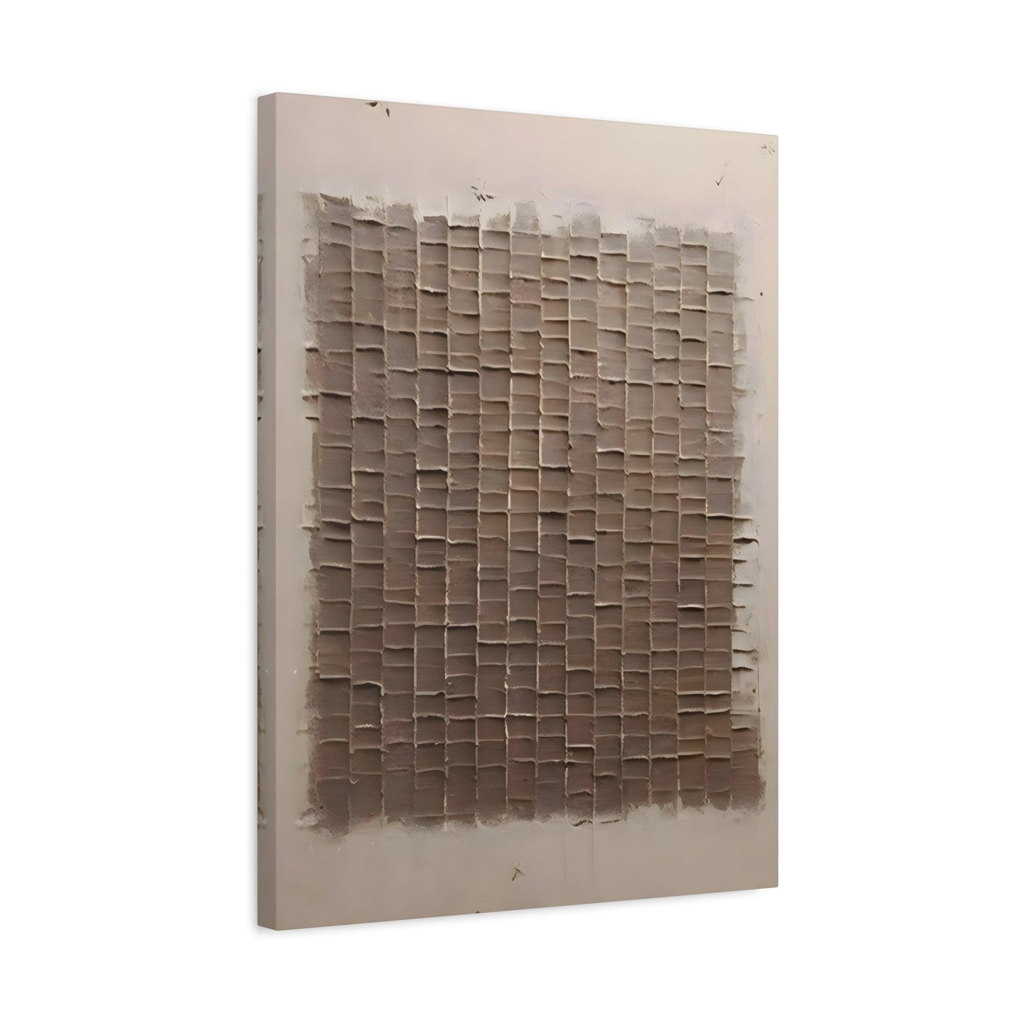 Wabi - Sabi Minimalist Canvas Print - Brown abstract 3d texture Earth Tone Wall Art - YesArtYes