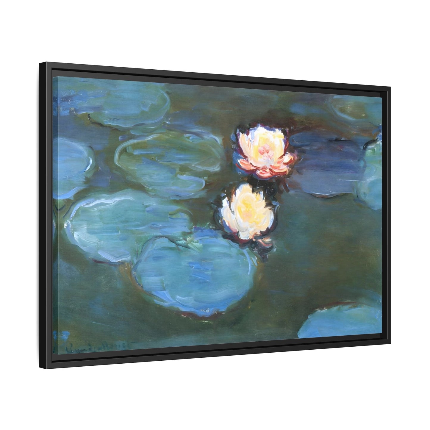 Water Lilies Monet Canvas Print - Large Framed Floral Wall Art - YesArtYes
