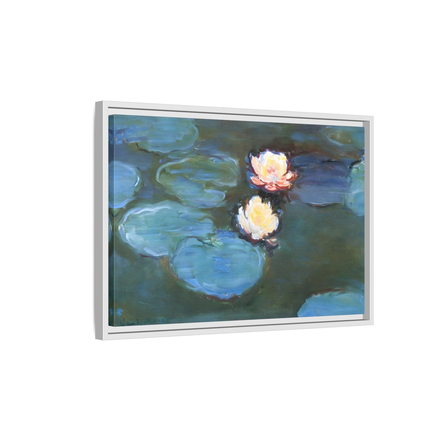 Water Lilies Monet Canvas Print - Large Framed Floral Wall Art - YesArtYes