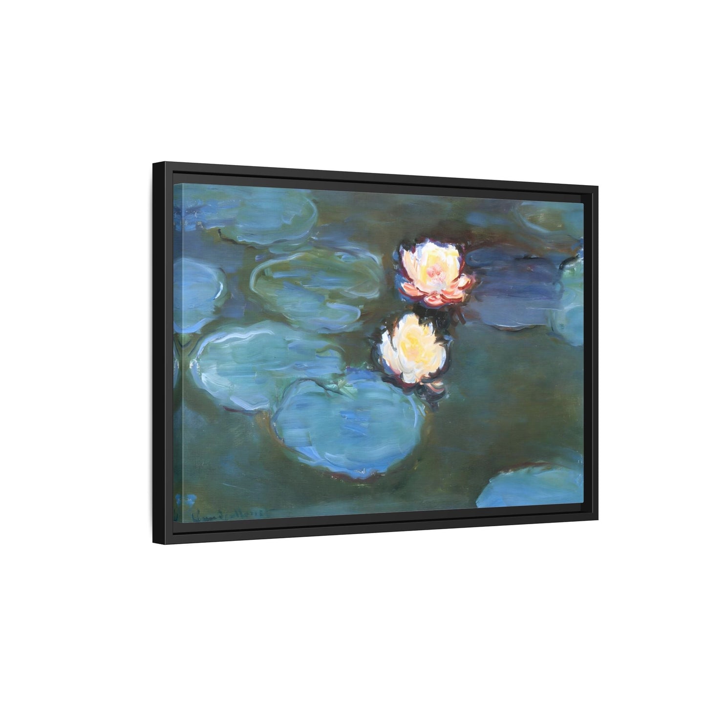Water Lilies Monet Canvas Print - Large Framed Floral Wall Art - YesArtYes