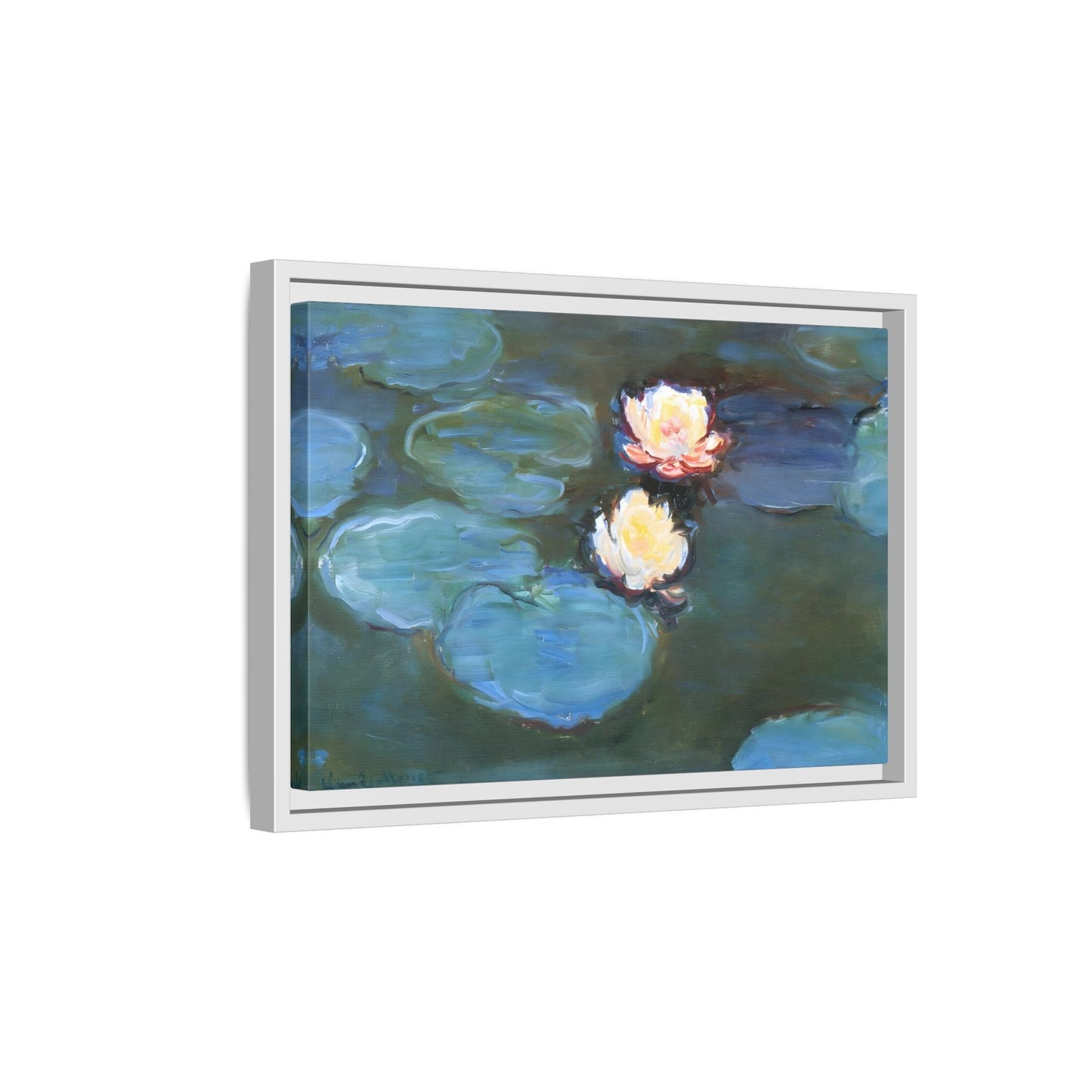 Water Lilies Monet Canvas Print - Large Framed Floral Wall Art - YesArtYes