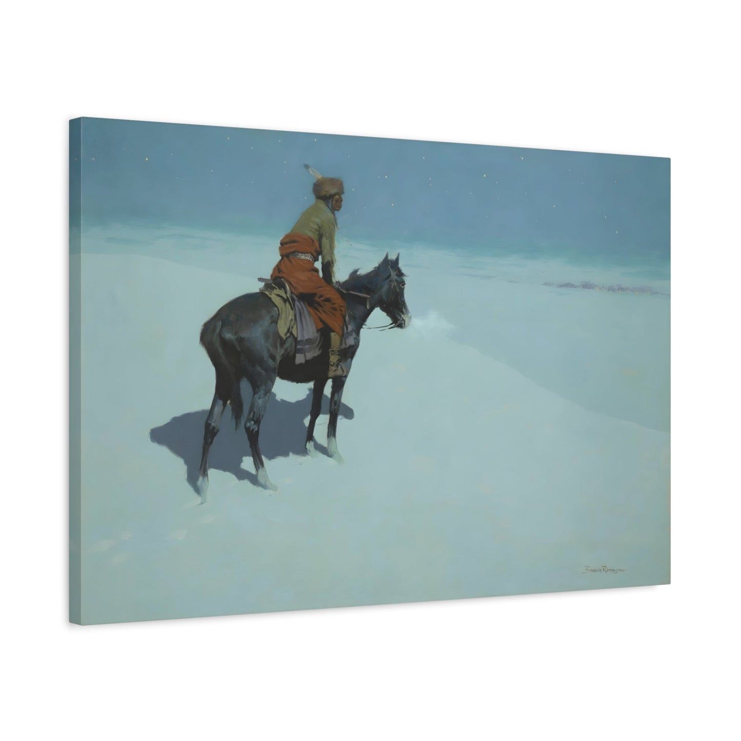 Western Canvas Wall Art Print - Remington Scout Friends or Foes - YesArtYes