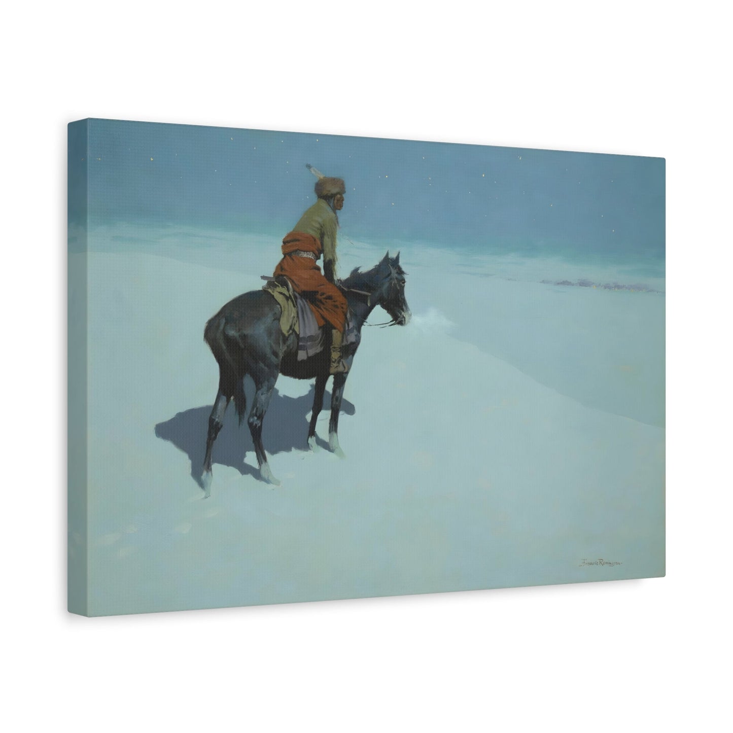 Western Canvas Wall Art Print - Remington Scout Friends or Foes - YesArtYes