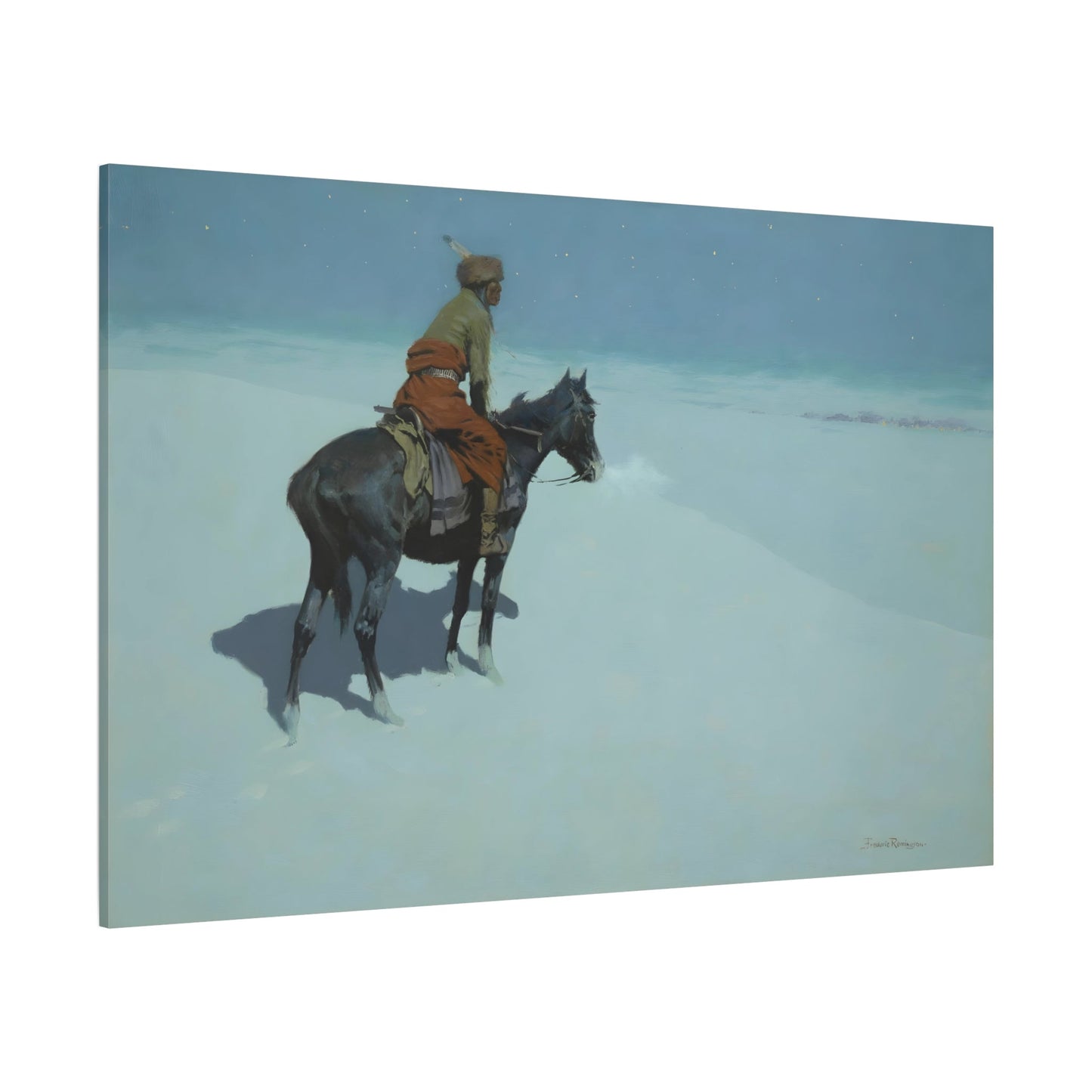 Western Canvas Wall Art Print - Remington Scout Friends or Foes - YesArtYes