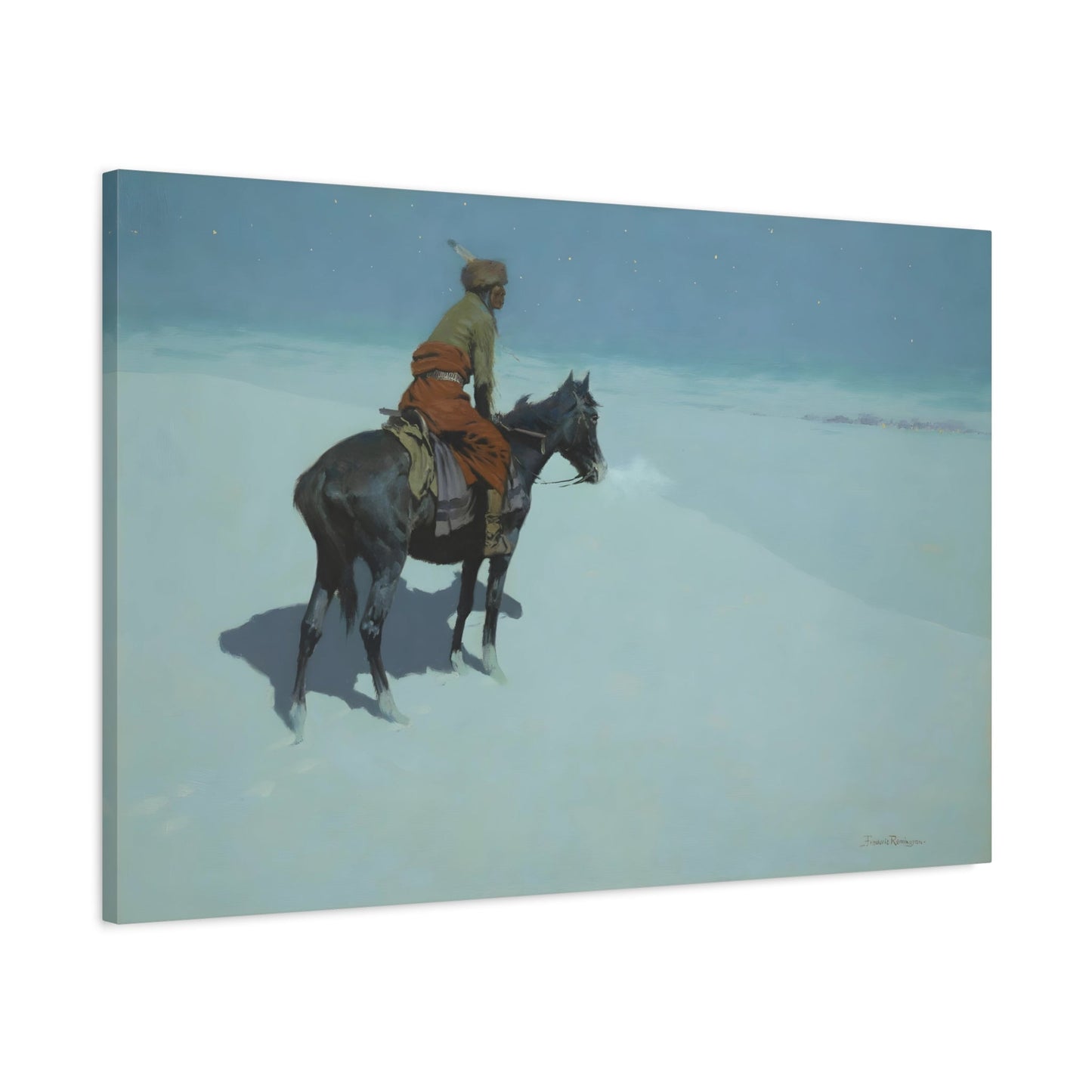 Western Canvas Wall Art Print - Remington Scout Friends or Foes - YesArtYes