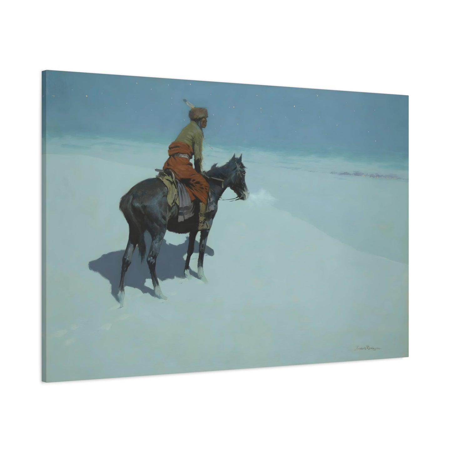 Western Canvas Wall Art Print - Remington Scout Friends or Foes - YesArtYes