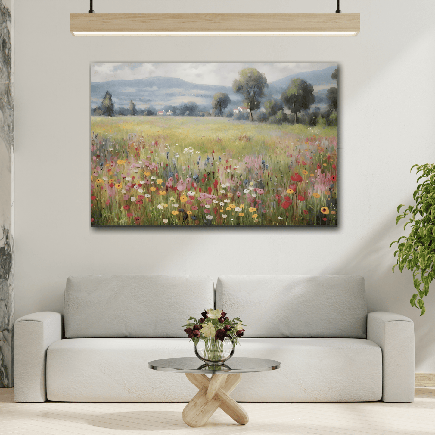 Wildflower Field Canvas Prints, Nature Flowers Gallery Wall Art - YesArtYes