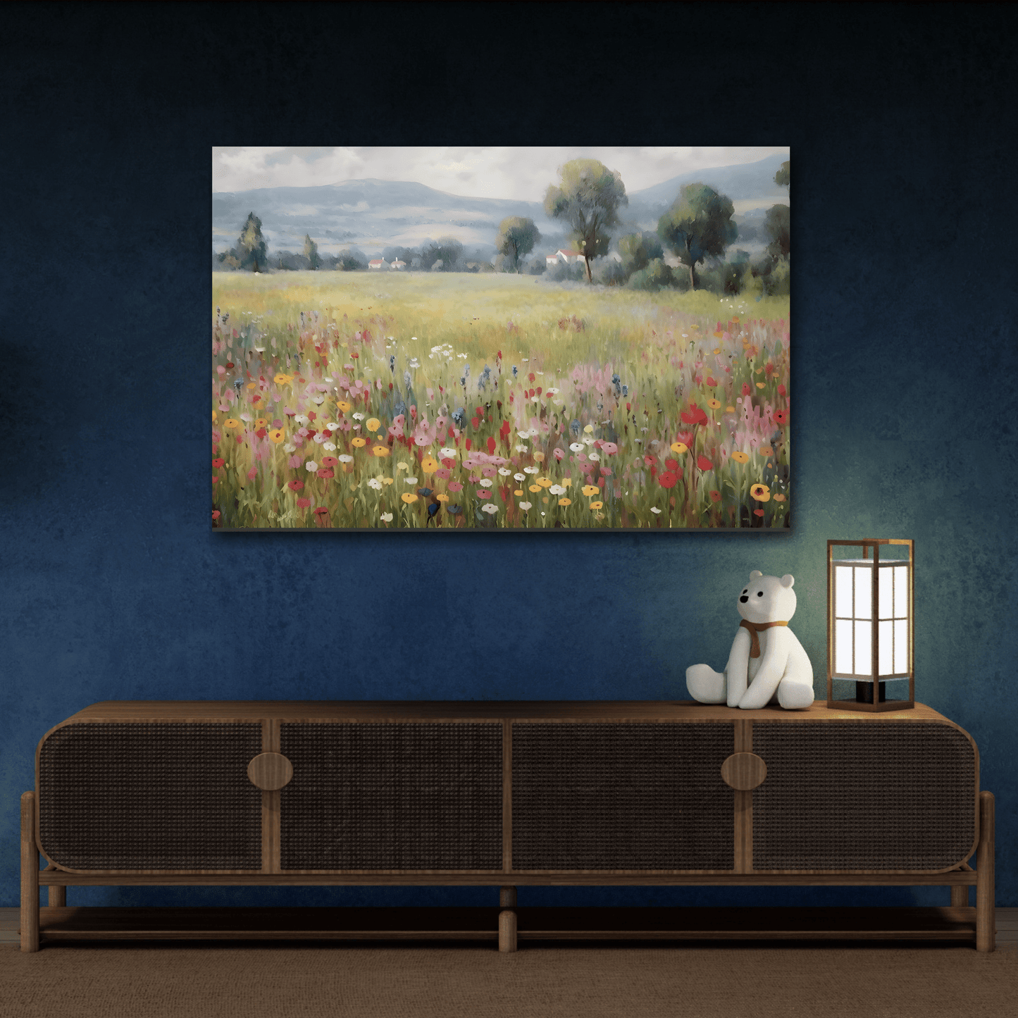 Wildflower Field Canvas Prints, Nature Flowers Gallery Wall Art - YesArtYes