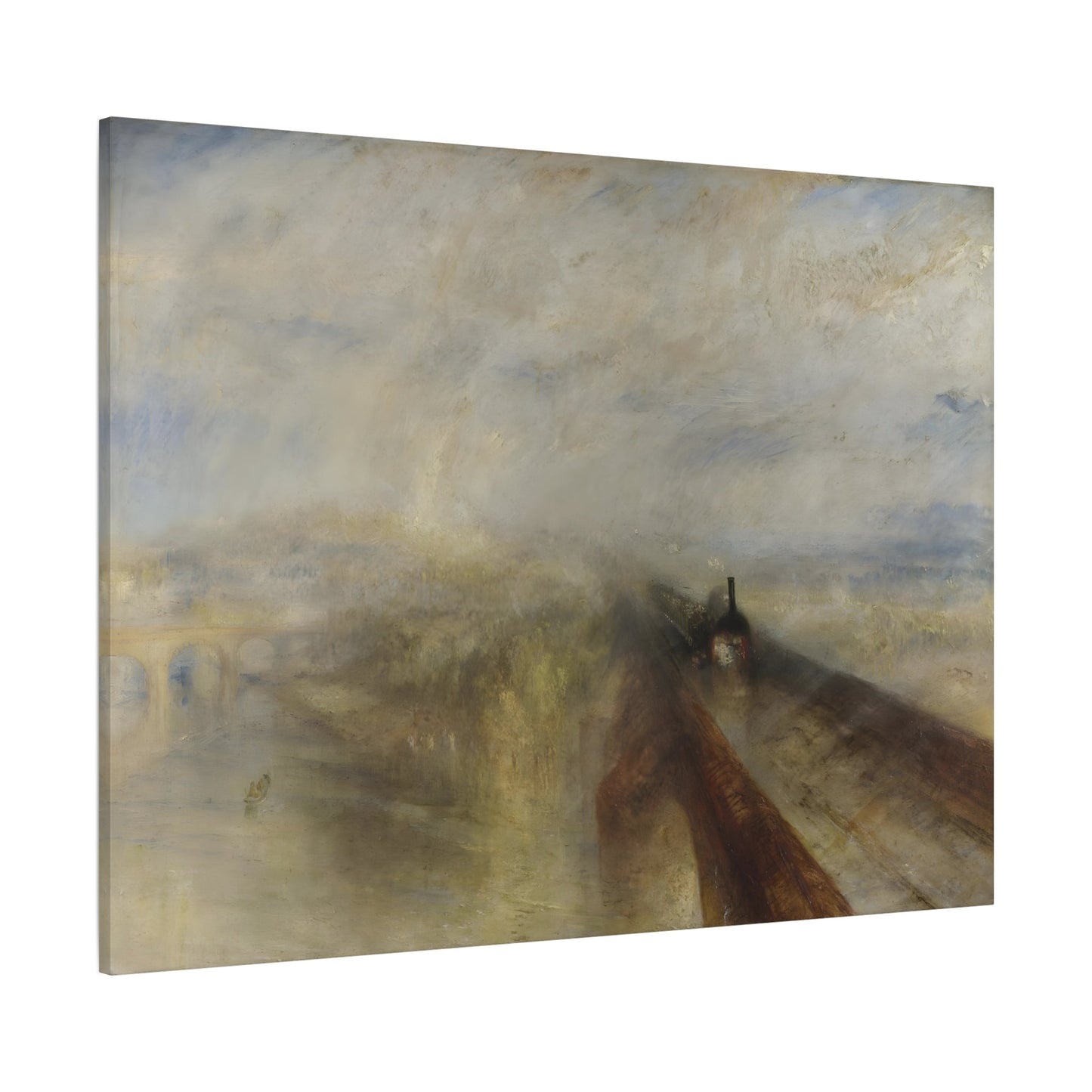 William Turner Rain Steam Watercolor Canvas Wall Art Painting Print - YesArtYes